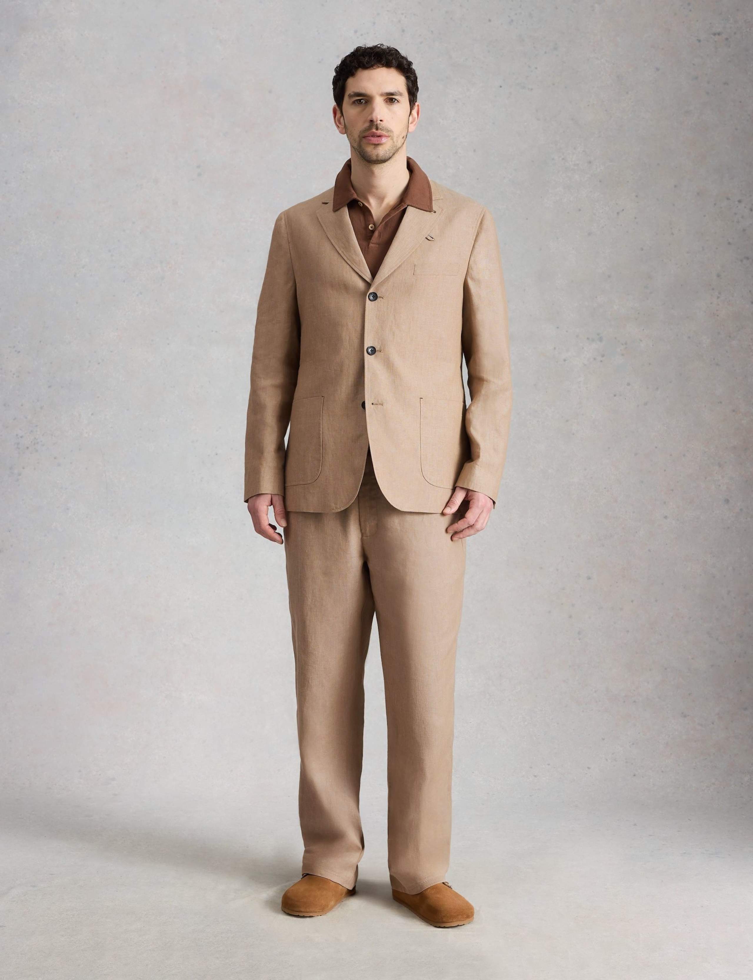 Tailored Fit Pure Linen Blazer 1 of 6
