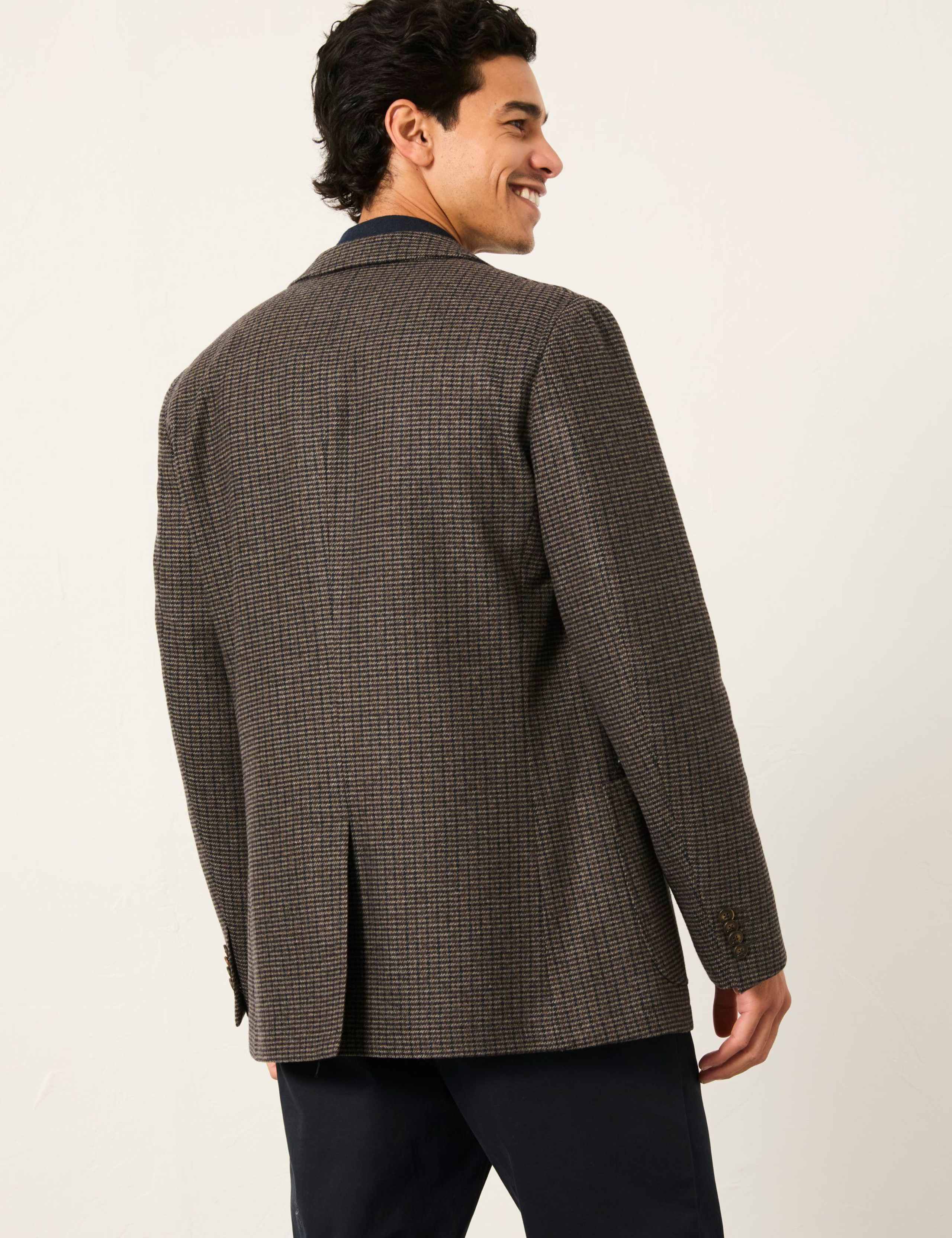 Wool Blend Check Blazer 4 of 5