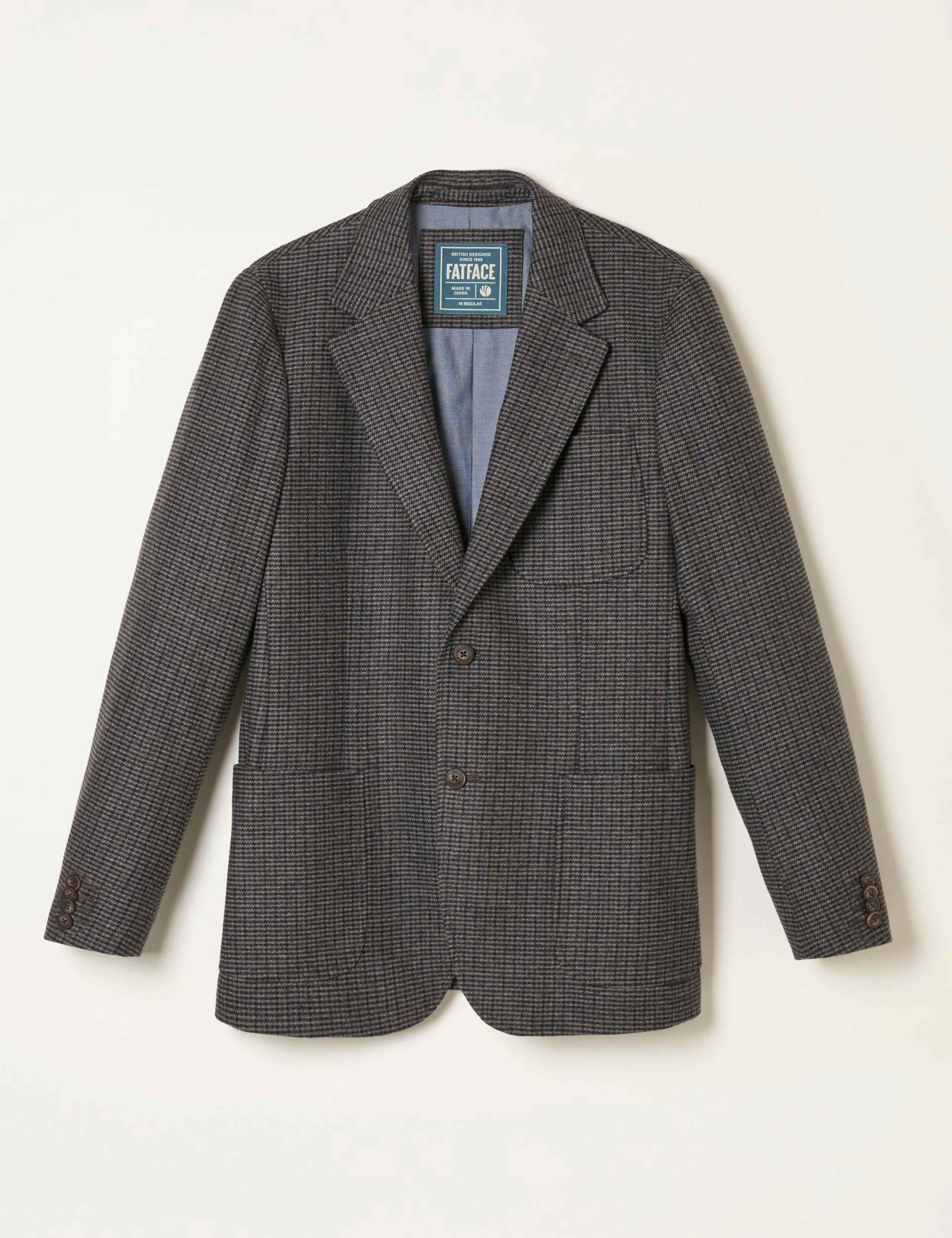 Wool Blend Check Blazer 2 of 5