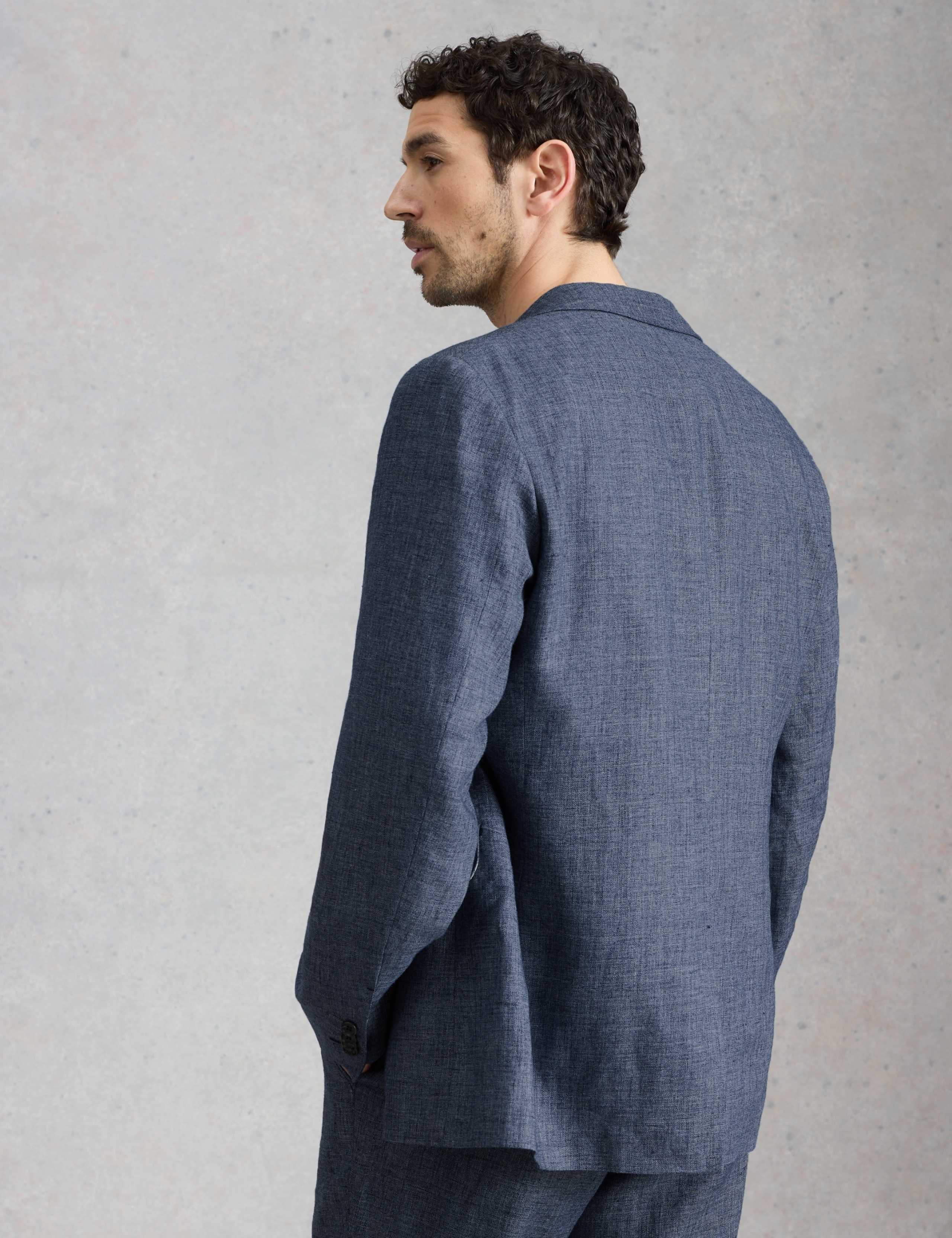 Tailored Fit Linen Cotton Blend Blazer 3 of 6