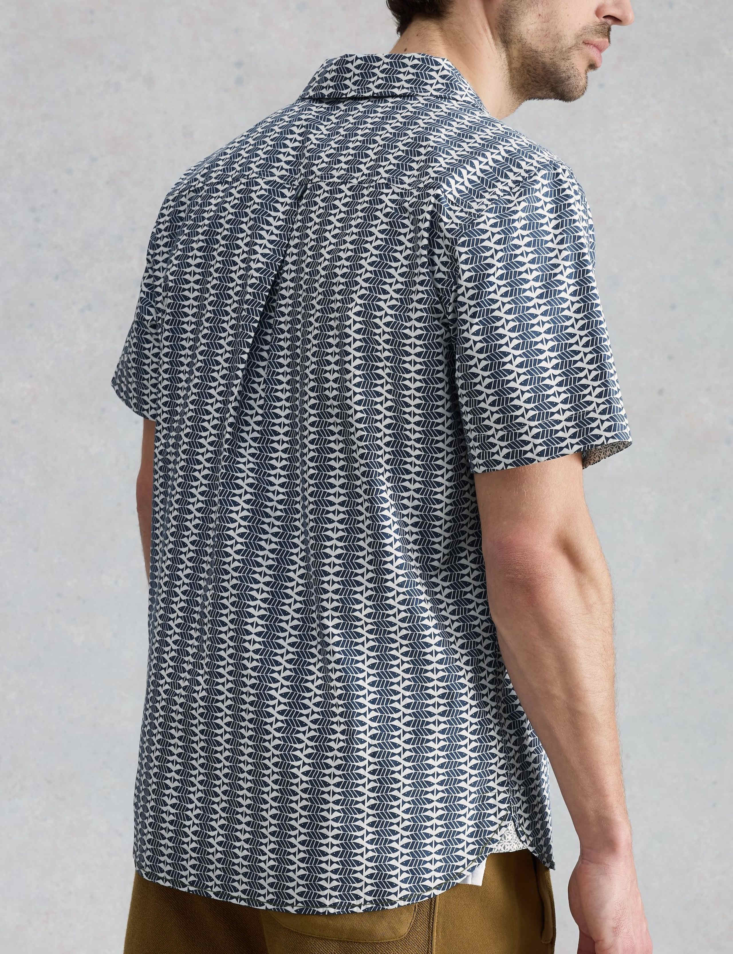 Pure Cotton Fish Print Short Sleeve Shirt 4 of 6
