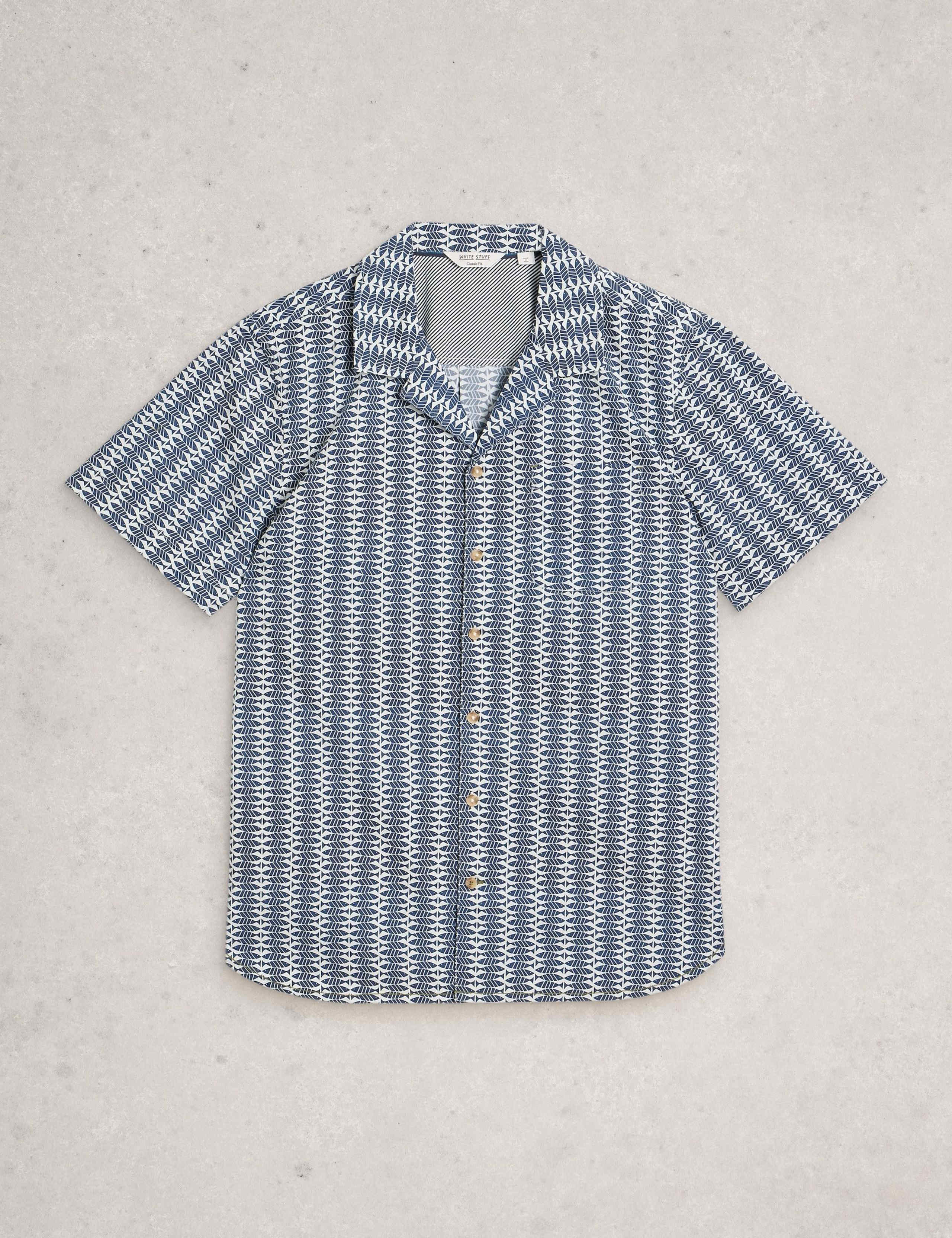 Pure Cotton Fish Print Short Sleeve Shirt 2 of 6