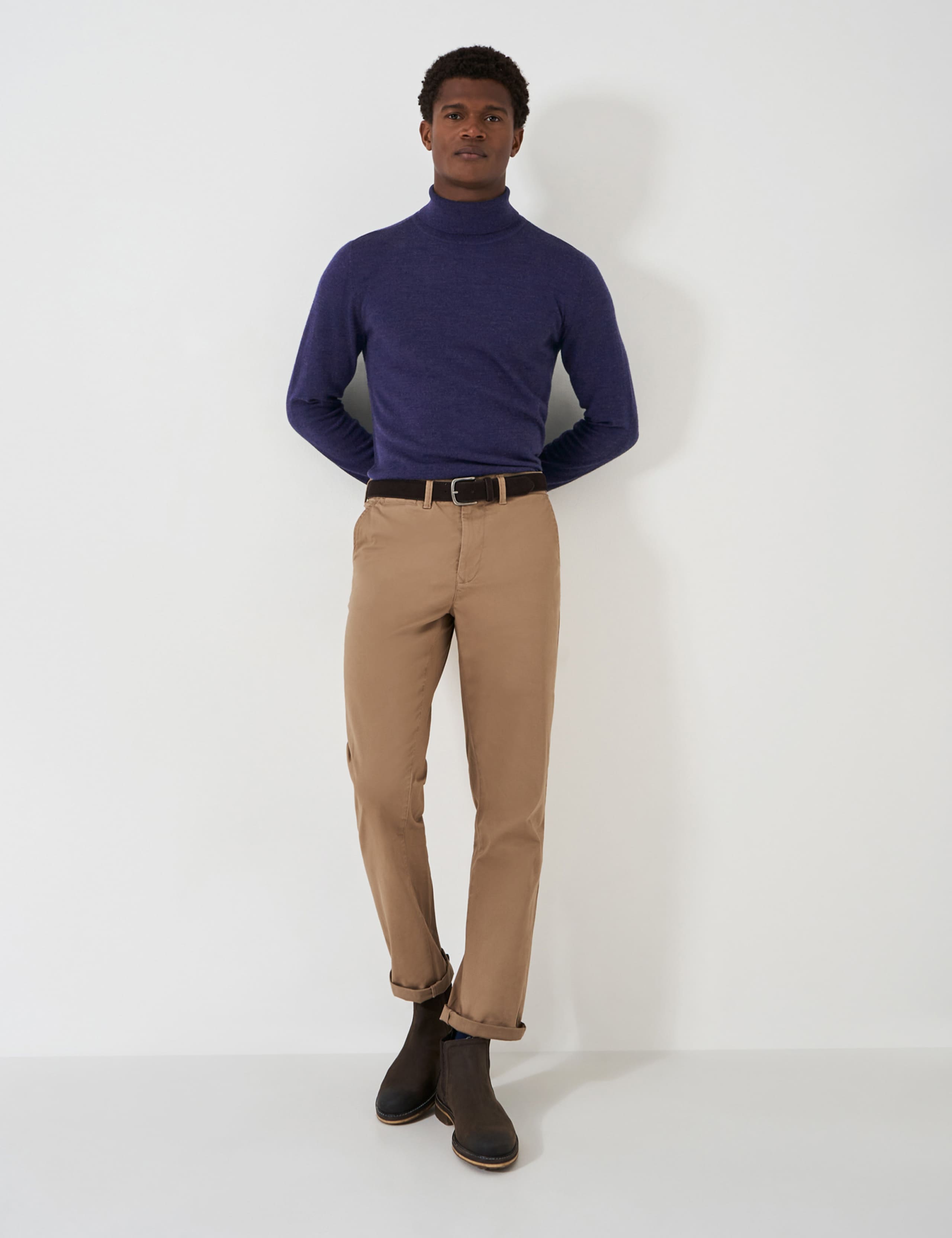 Pure Merino Wool Roll Neck Jumper 3 of 5