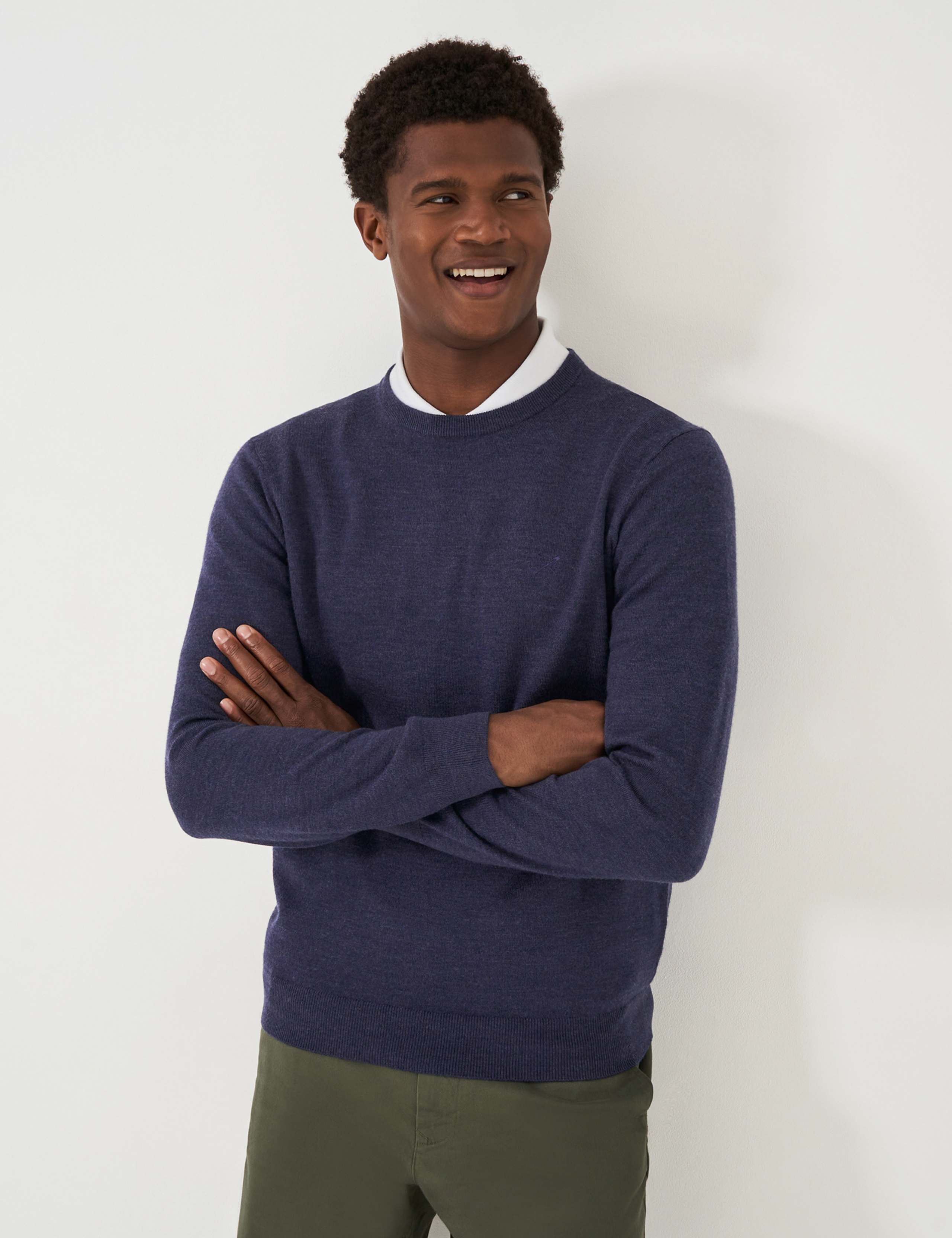 Pure Merino Wool Crew Neck Jumper 1 of 5