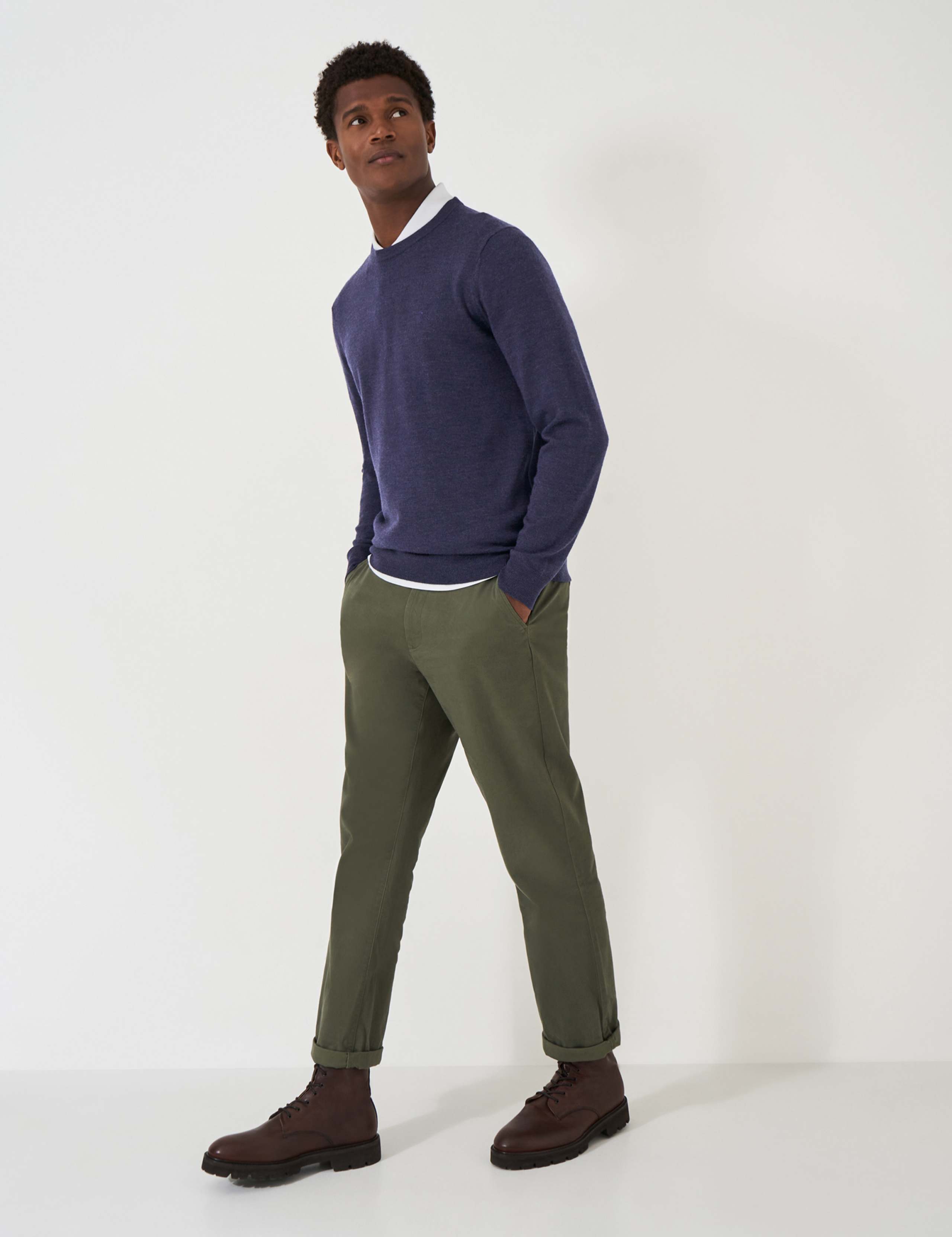 Pure Merino Wool Crew Neck Jumper 3 of 5