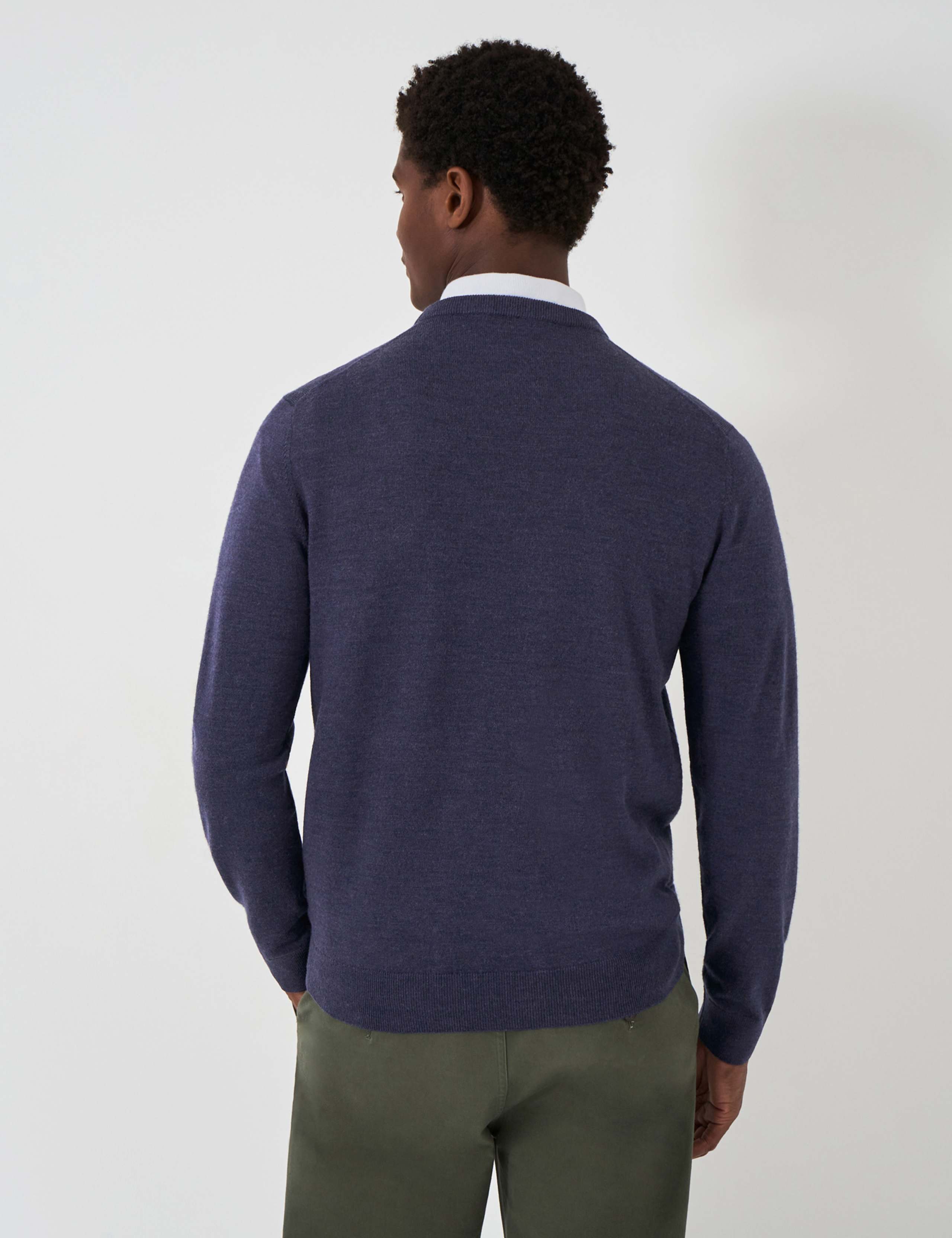 Pure Merino Wool Crew Neck Jumper 5 of 5