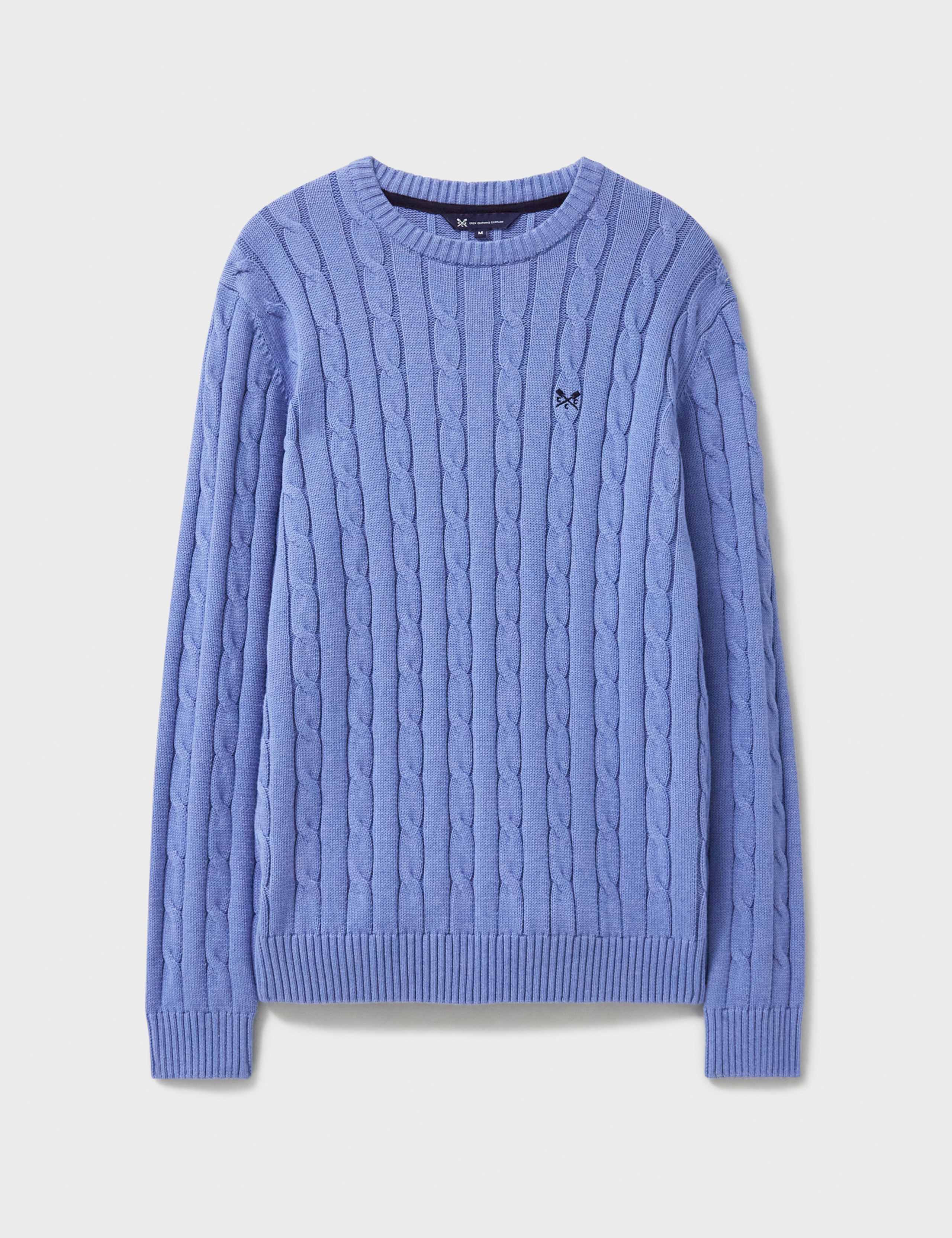 Pure Cotton Cable Knit Crew Neck Jumper 2 of 5