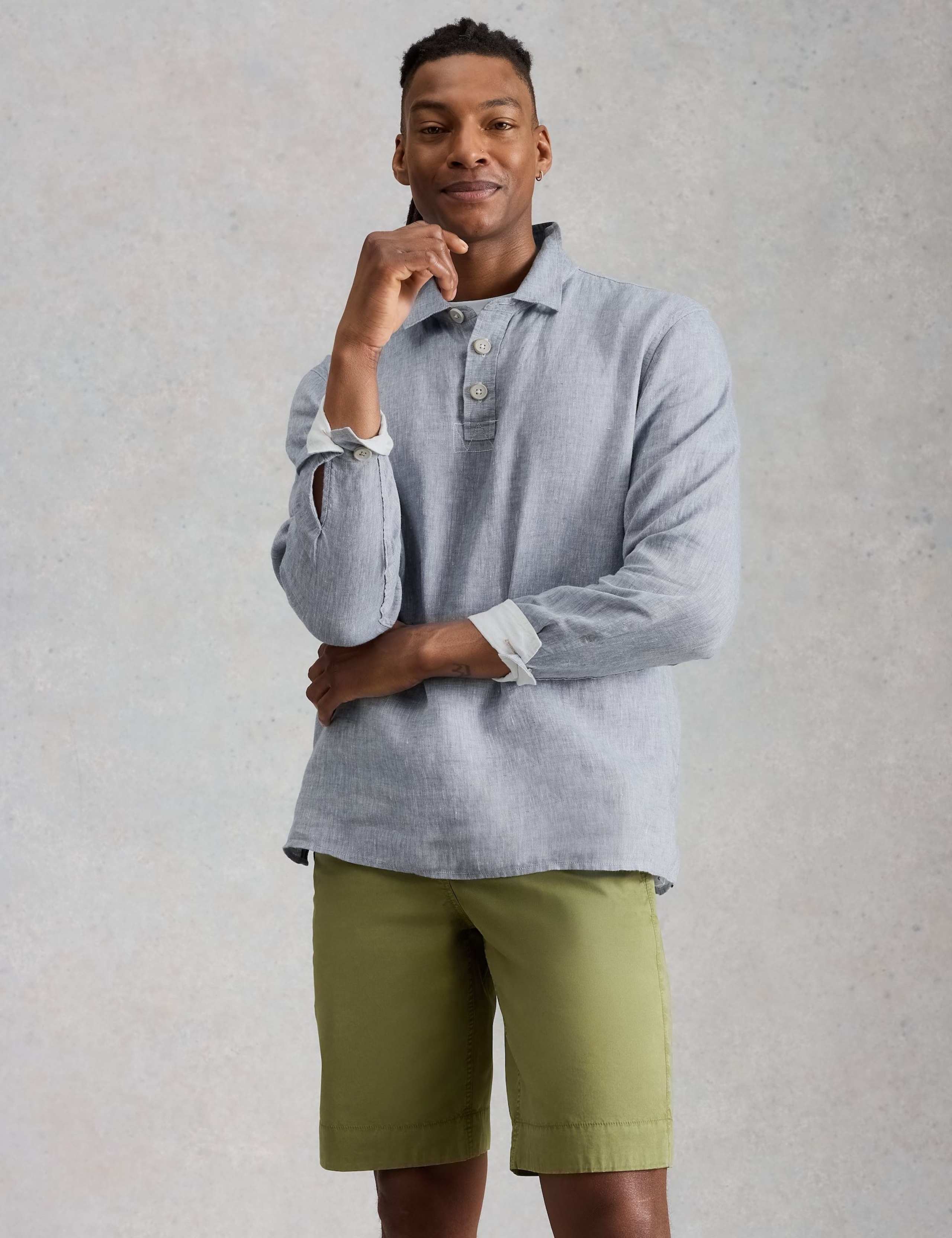 Regular Fit Pure Linen Overhead Shirt 3 of 6