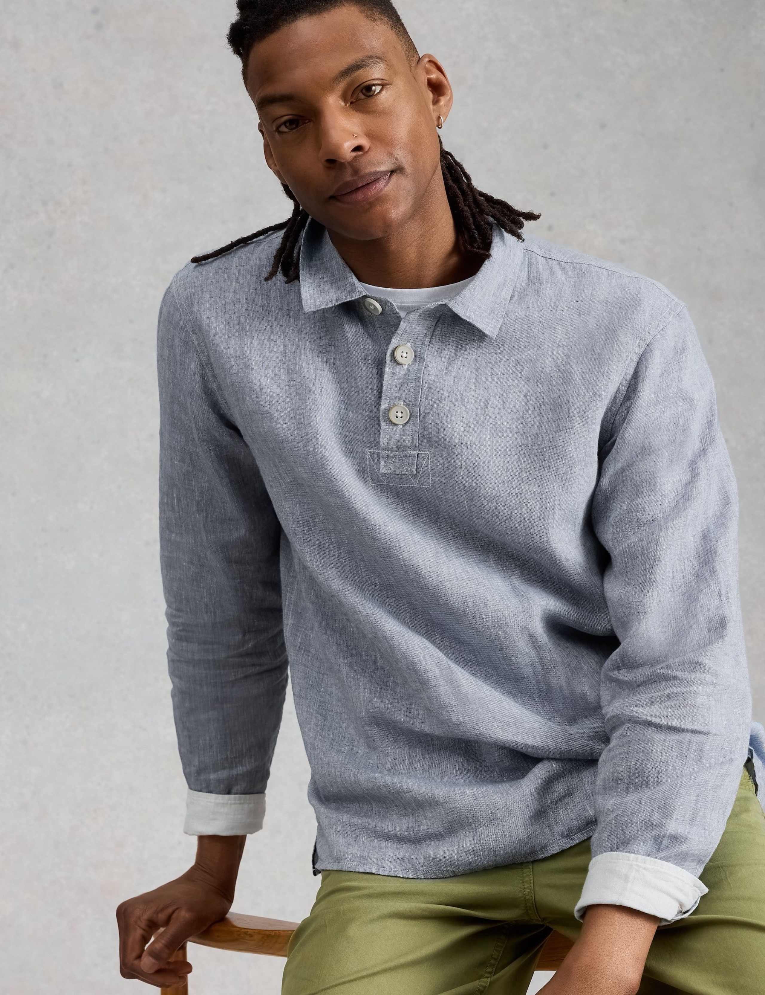 Regular Fit Pure Linen Overhead Shirt 4 of 6