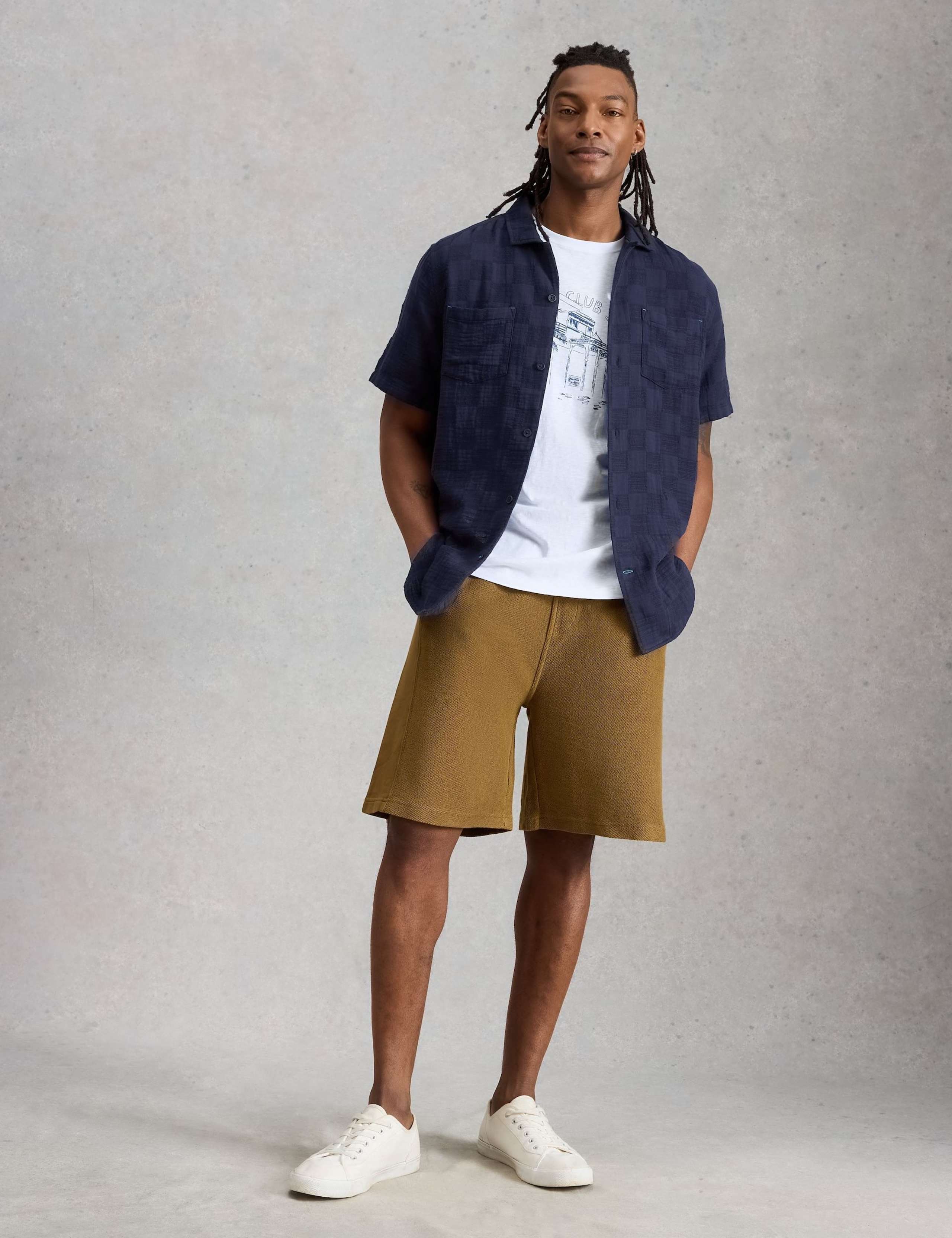 Pure Cotton Checked Short Sleeve Shirt 1 of 6