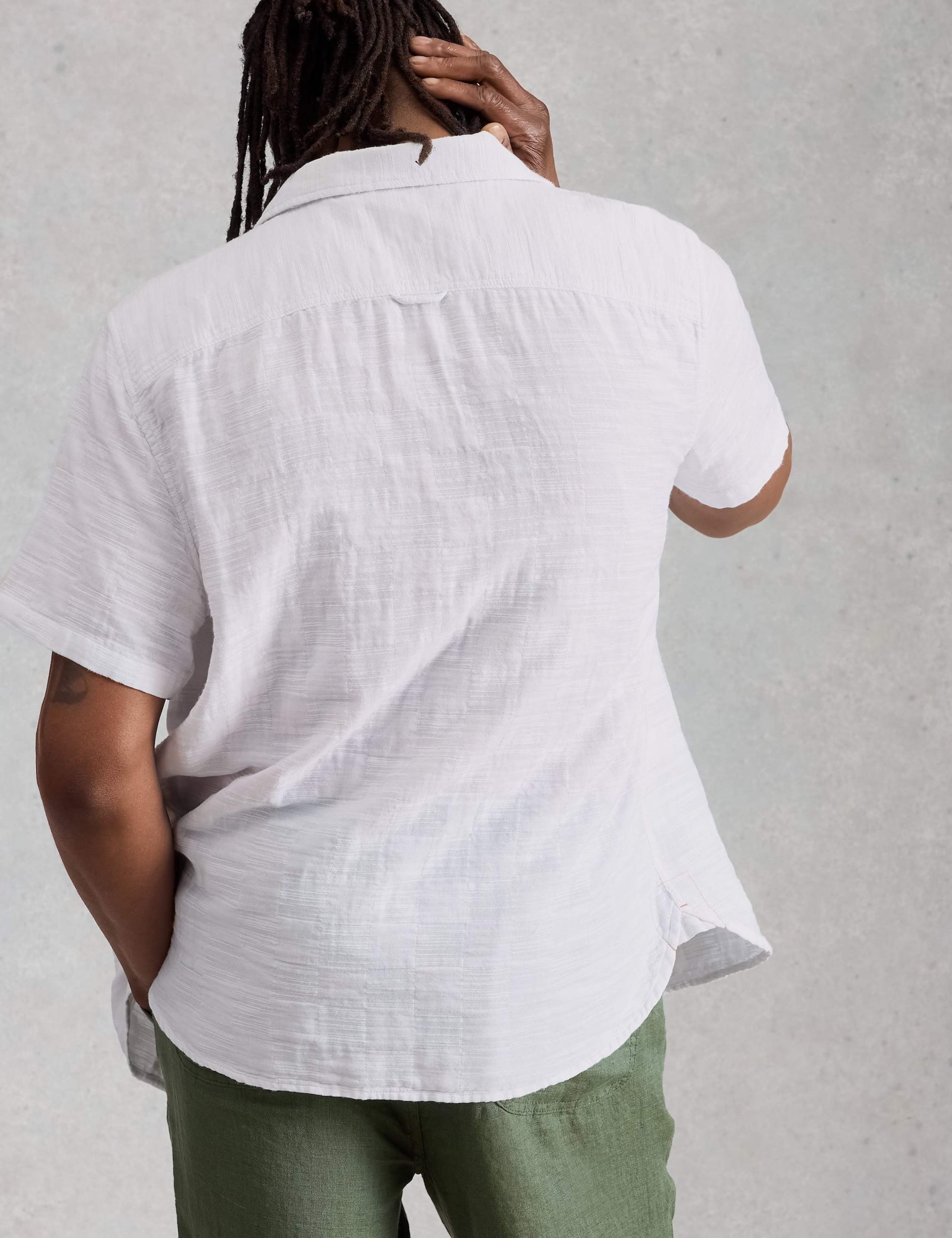 Pure Cotton Checked Short Sleeve Shirt 5 of 6