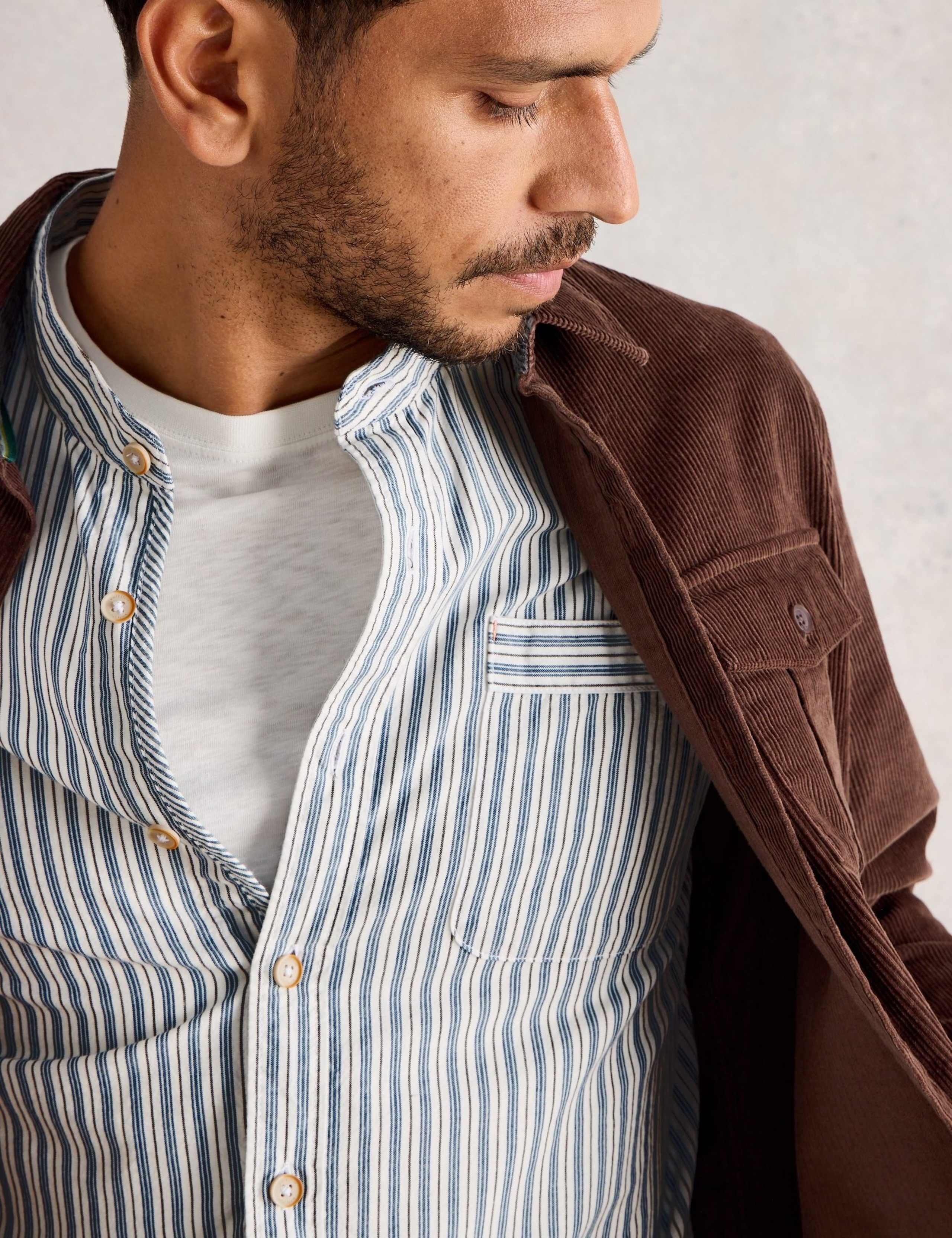 Grandad Collar Stripe Shirt 3 of 6