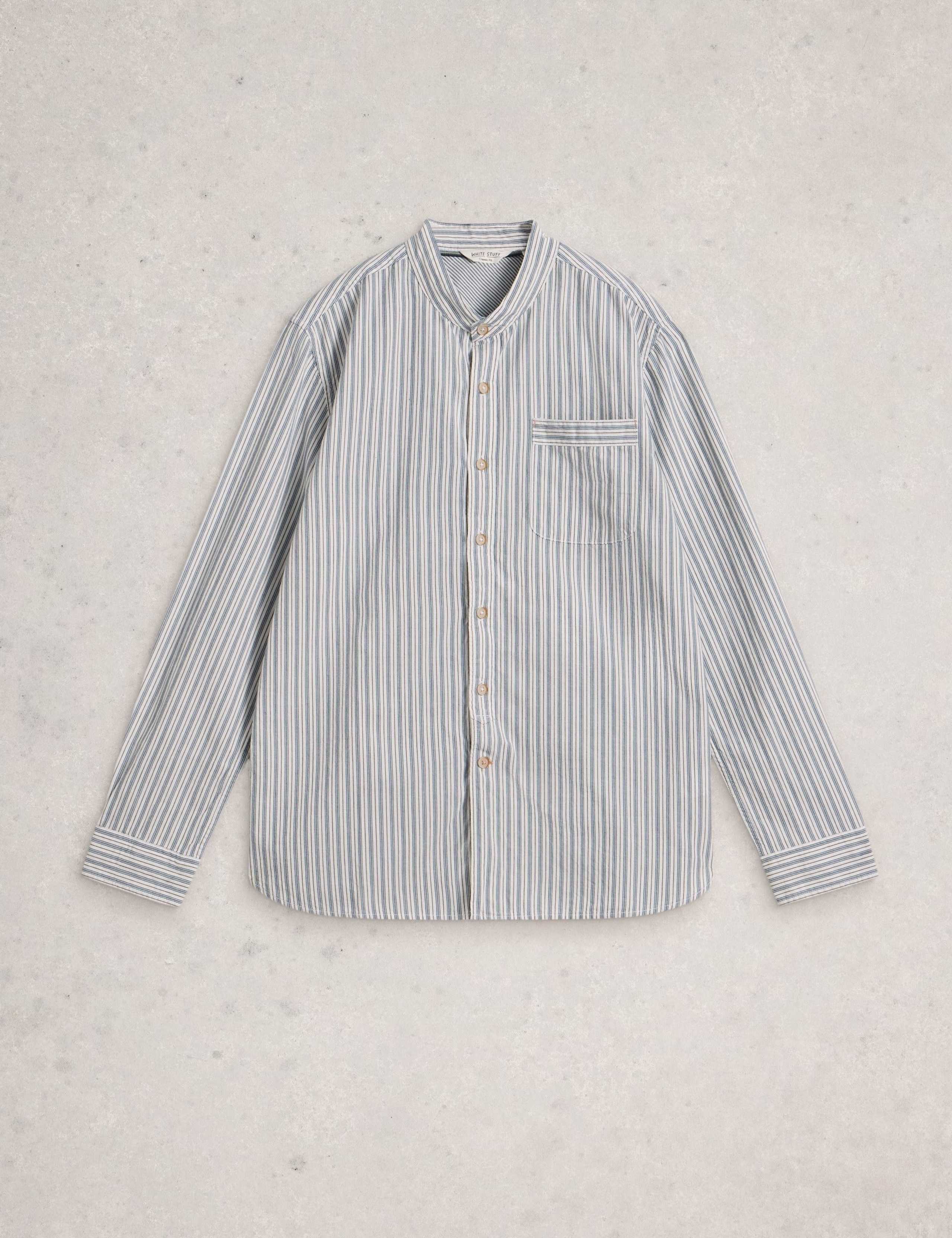Grandad Collar Stripe Shirt 2 of 6
