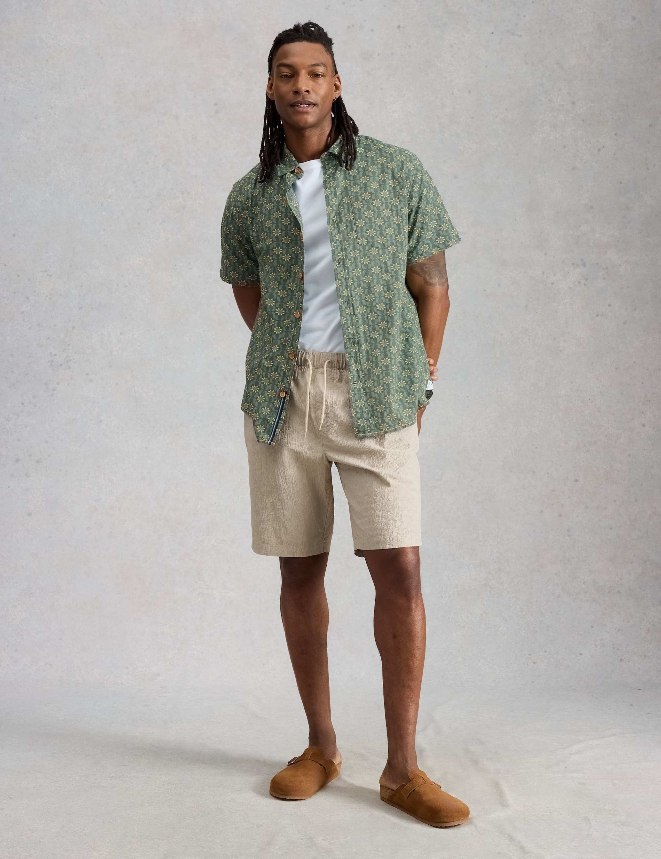 Pure Cotton Printed Short Sleeve Shirt 1 of 6