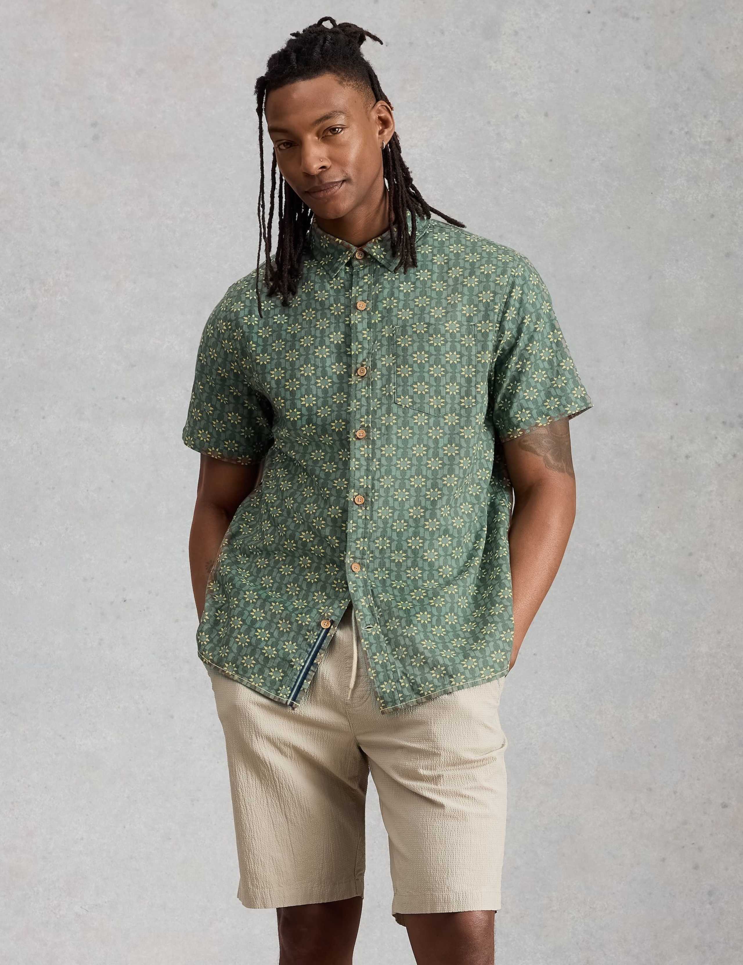 Pure Cotton Printed Short Sleeve Shirt 3 of 6