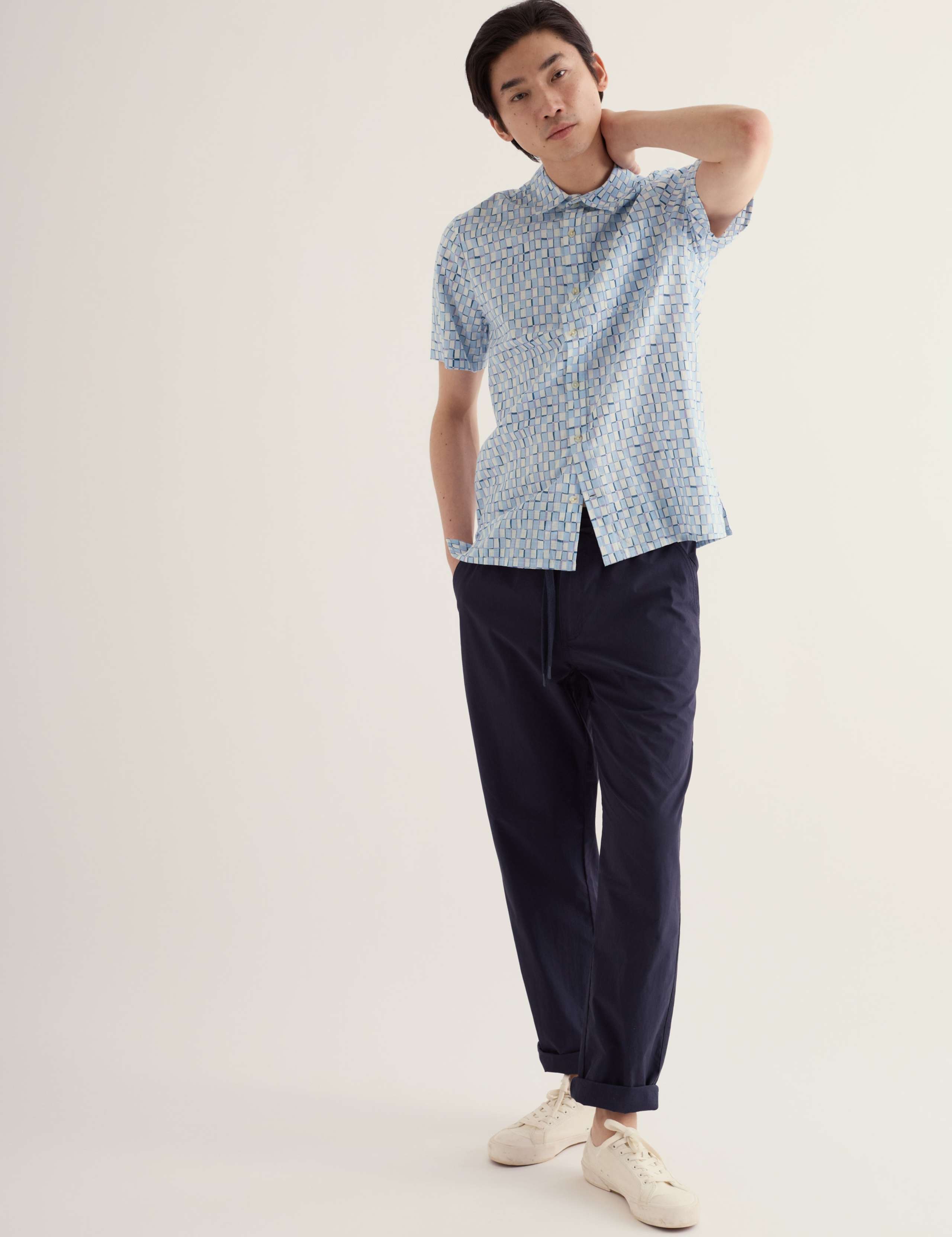 Pure Cotton Geometric Short Sleeve Shirt 3 of 5
