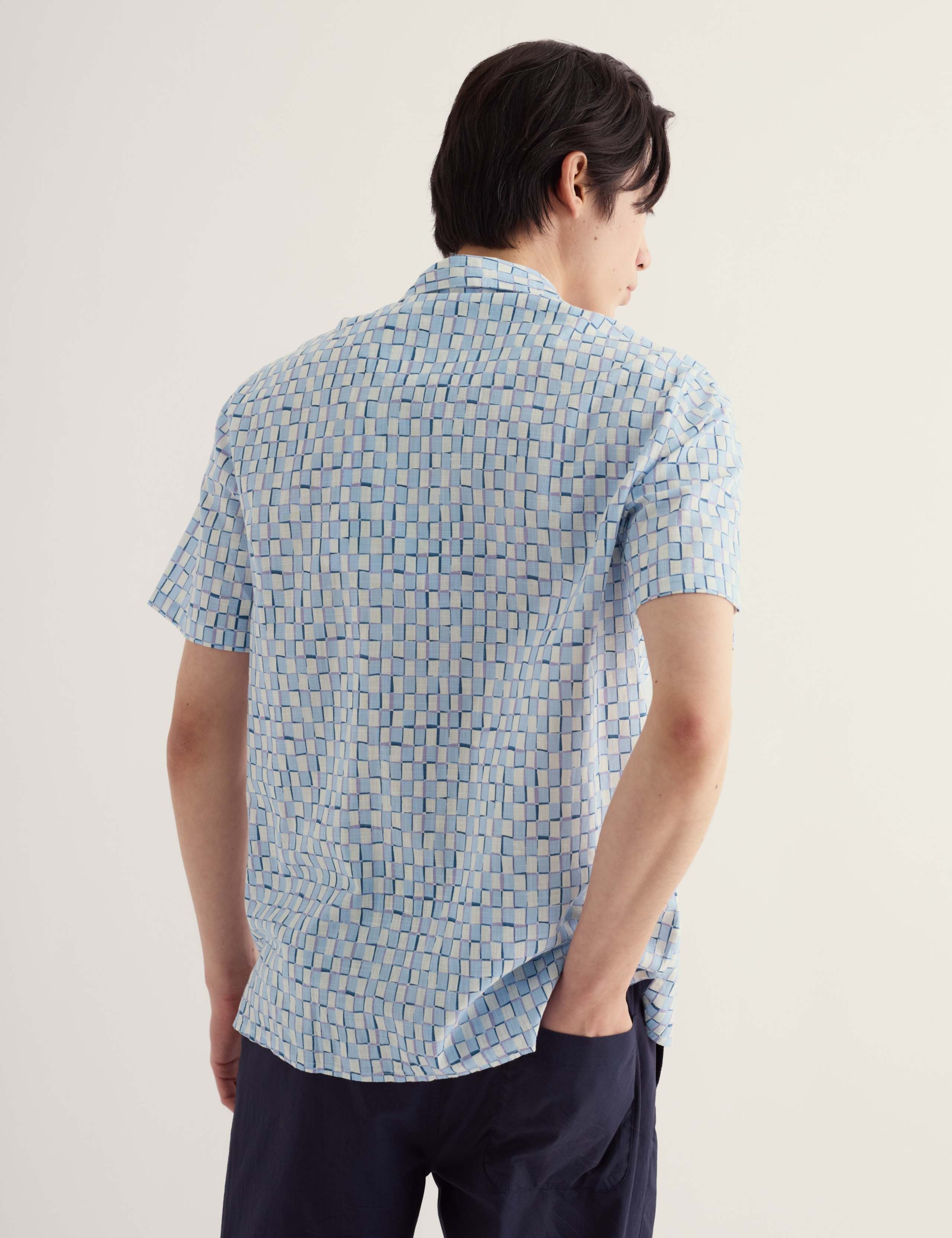 Pure Cotton Geometric Short Sleeve Shirt 4 of 5
