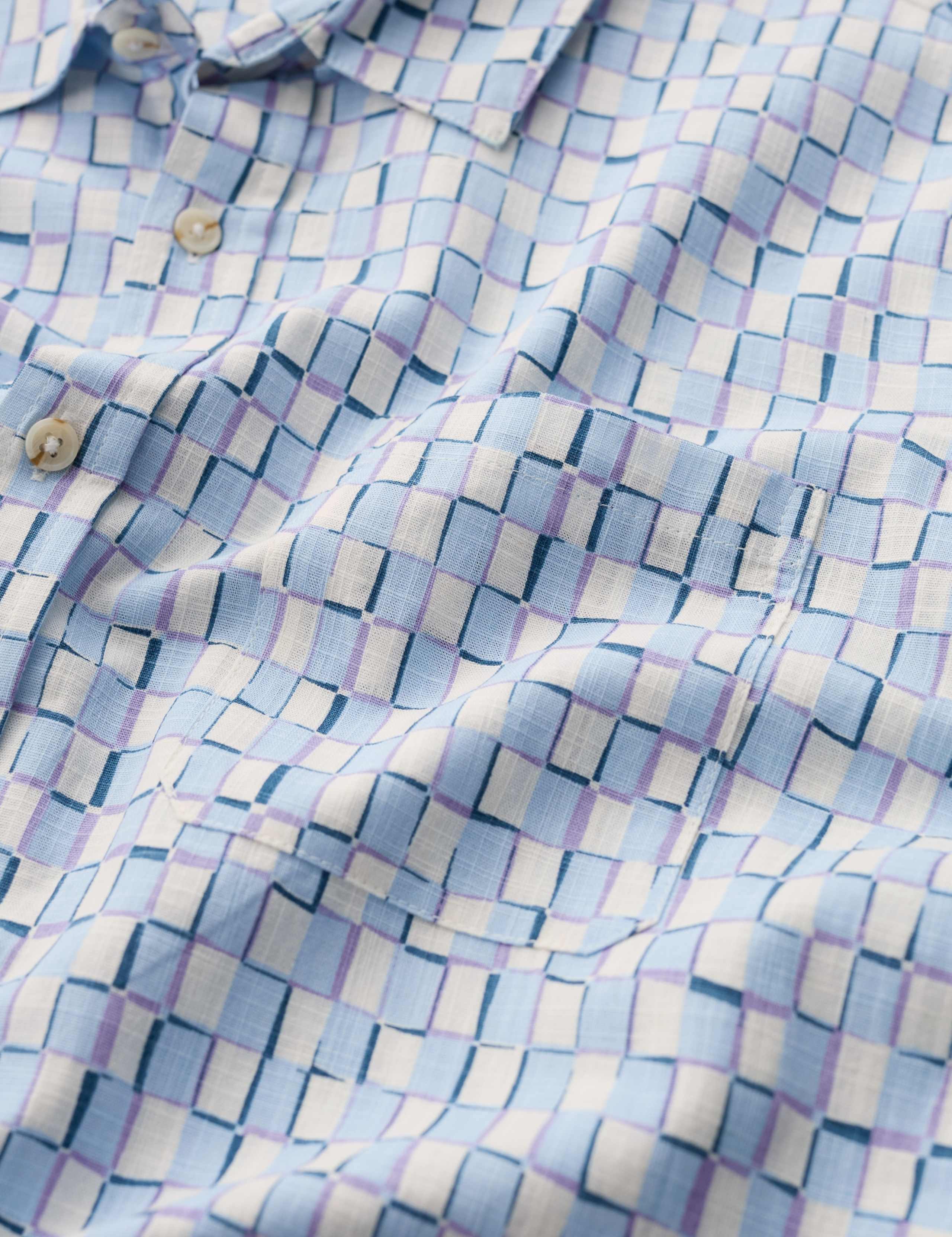 Pure Cotton Geometric Short Sleeve Shirt 5 of 5