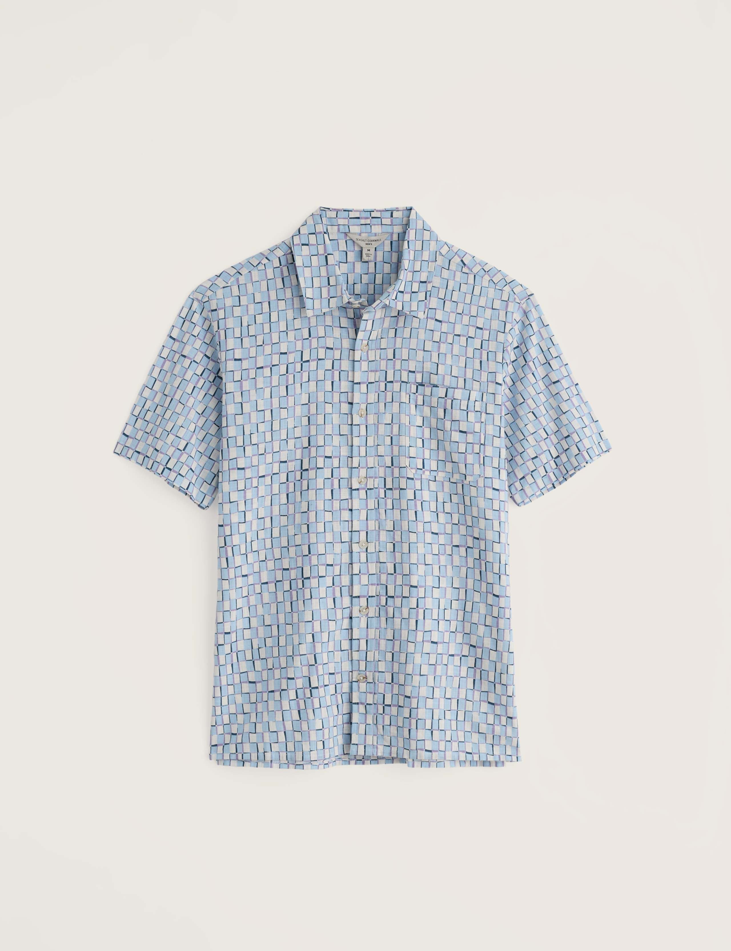 Pure Cotton Geometric Short Sleeve Shirt 2 of 5