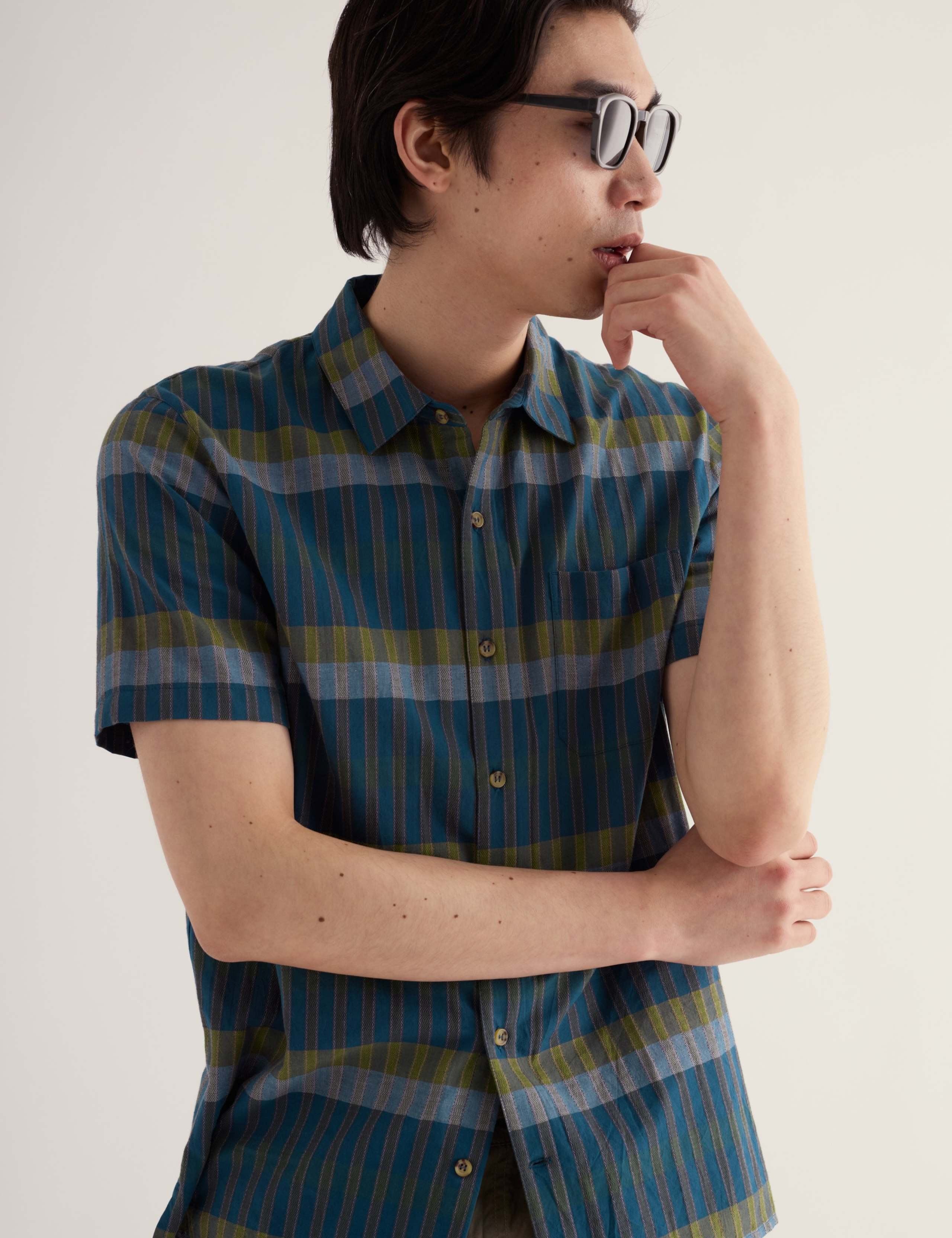 Pure Cotton Striped Short Sleeve Shirt 4 of 6