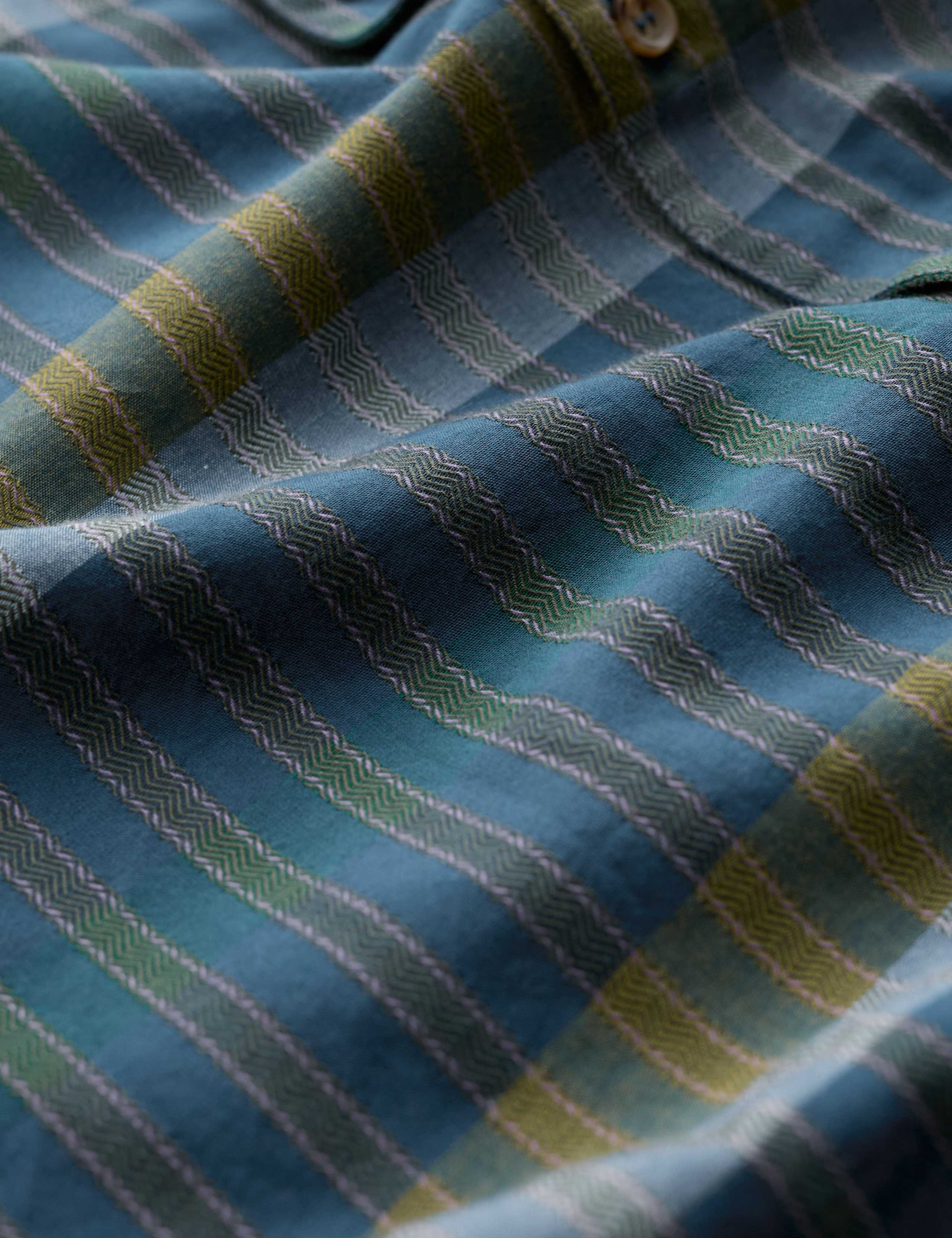 Pure Cotton Striped Short Sleeve Shirt 6 of 6