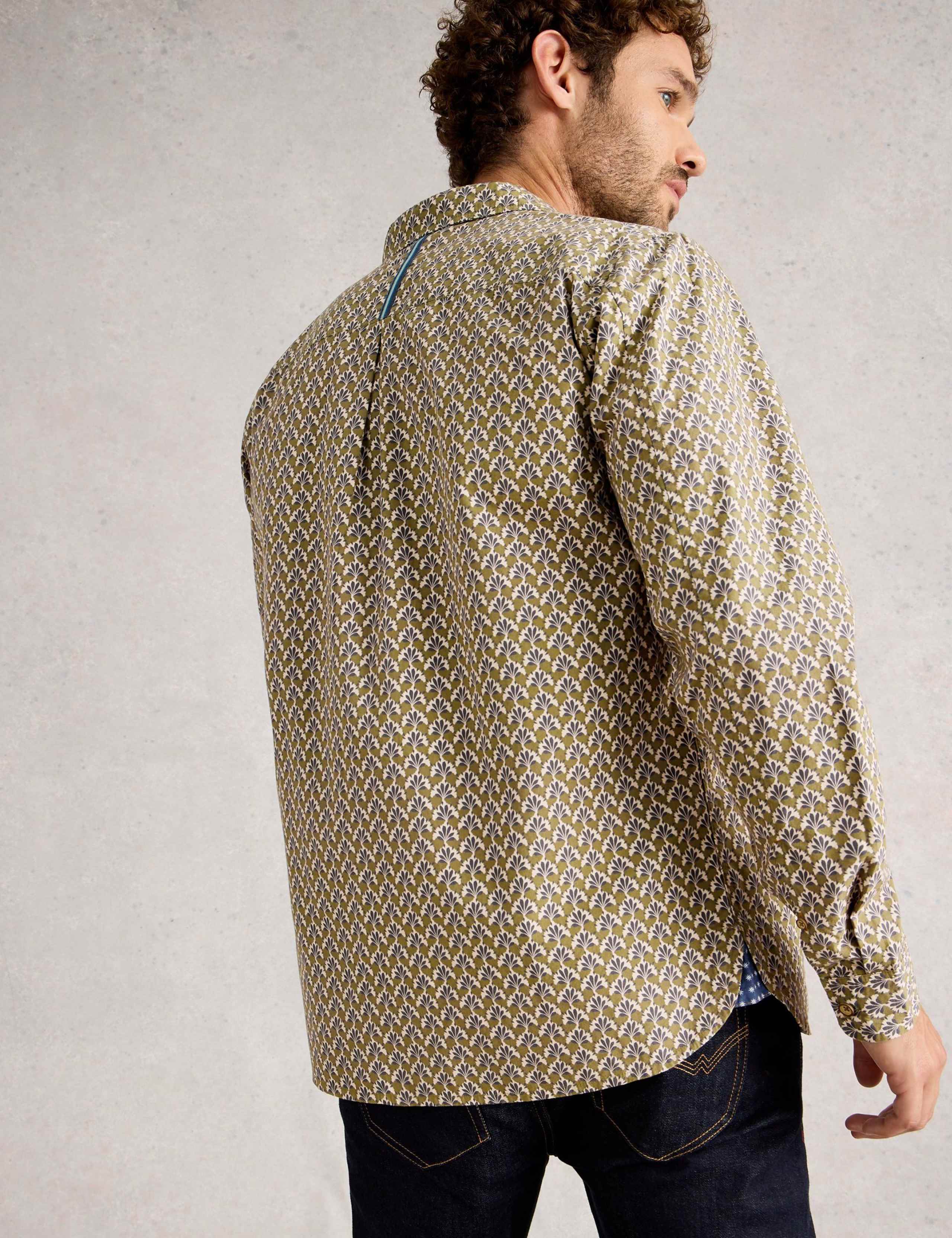 Regular Fit Pure Cotton Fan Print Shirt 4 of 6