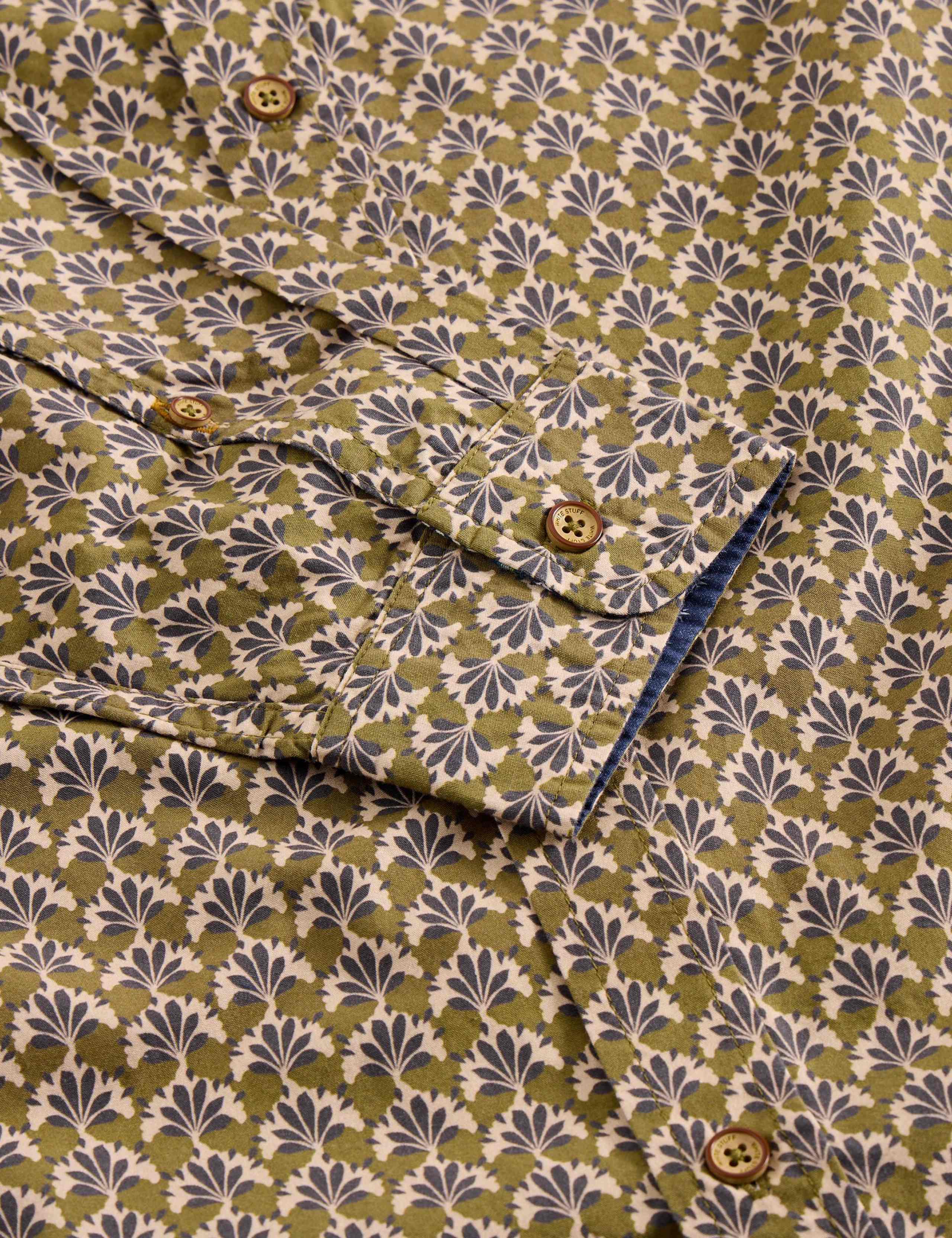 Regular Fit Pure Cotton Fan Print Shirt 6 of 6