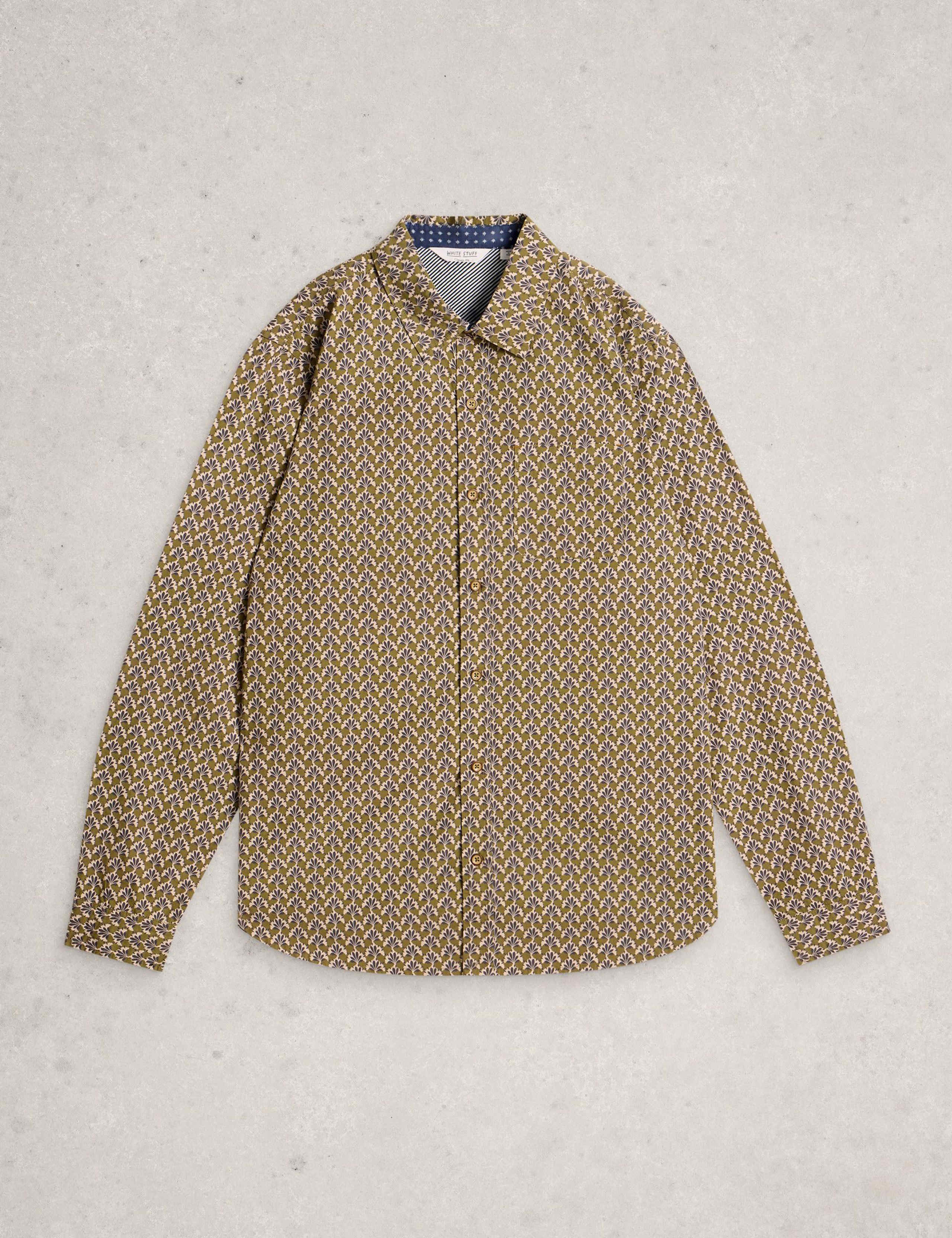 Regular Fit Pure Cotton Fan Print Shirt 2 of 6