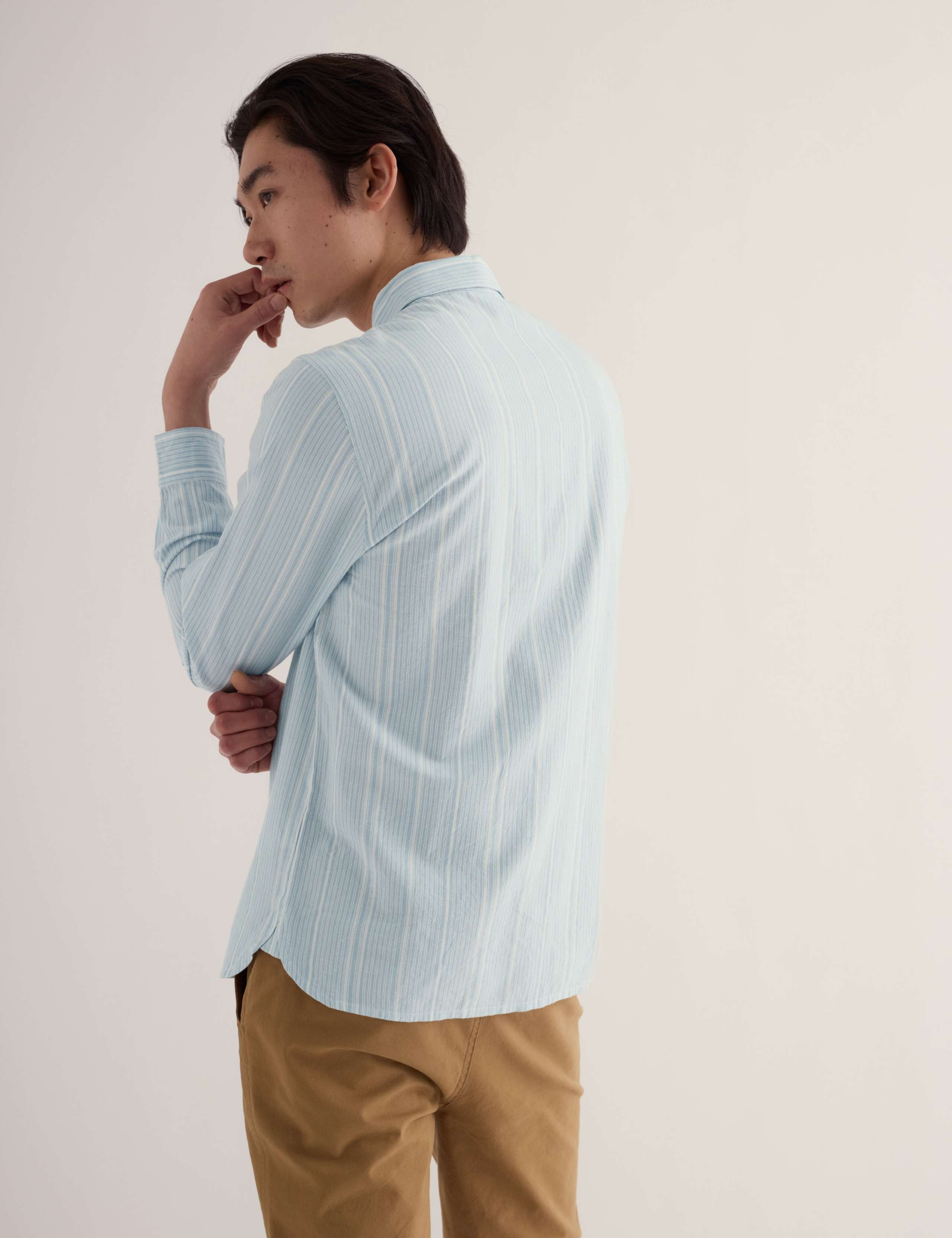 Relaxed Fit Cotton Linen Blend Oxford Shirt 3 of 5