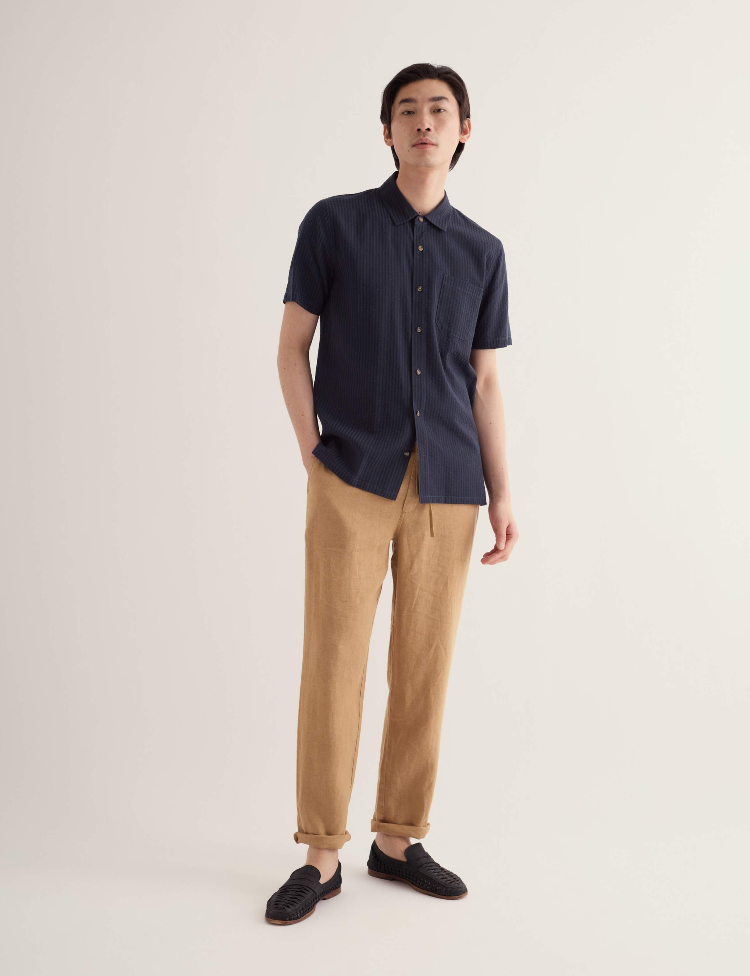 Relaxed Fit Cotton Blend Striped Shirt 3 of 5