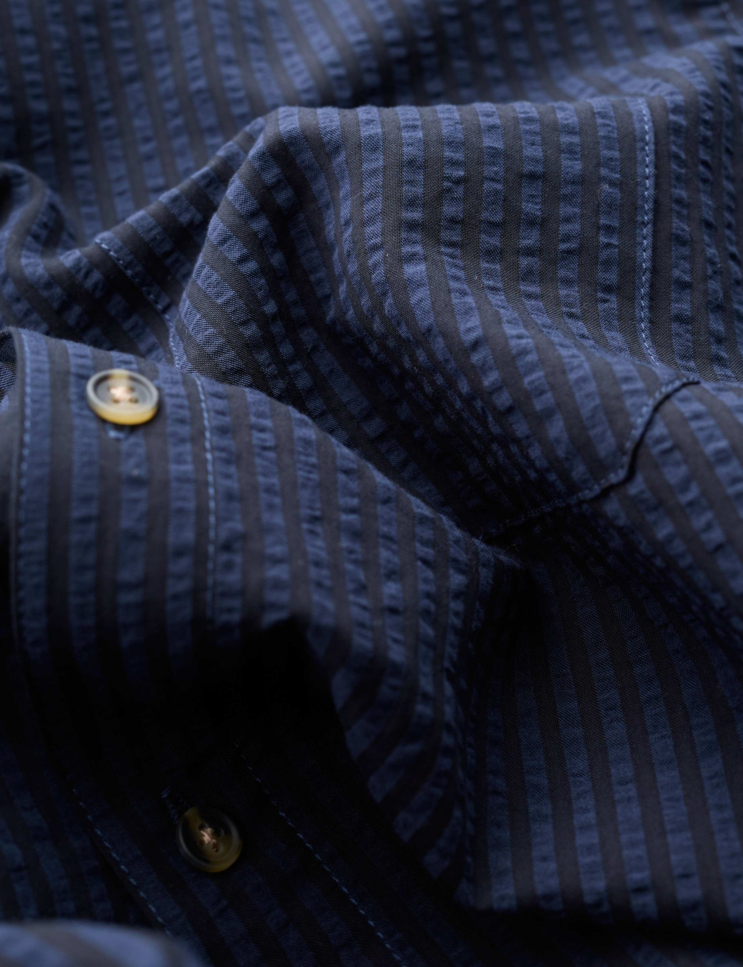 Relaxed Fit Cotton Blend Striped Shirt 5 of 5
