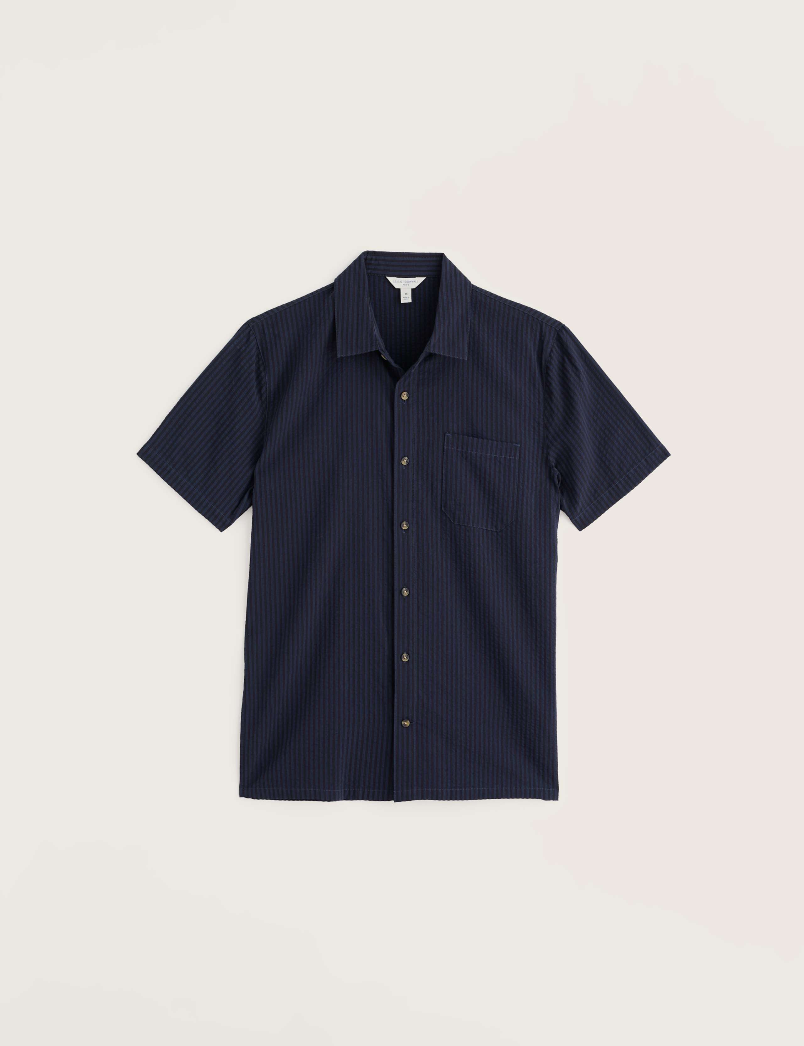 Relaxed Fit Cotton Blend Striped Shirt 2 of 5