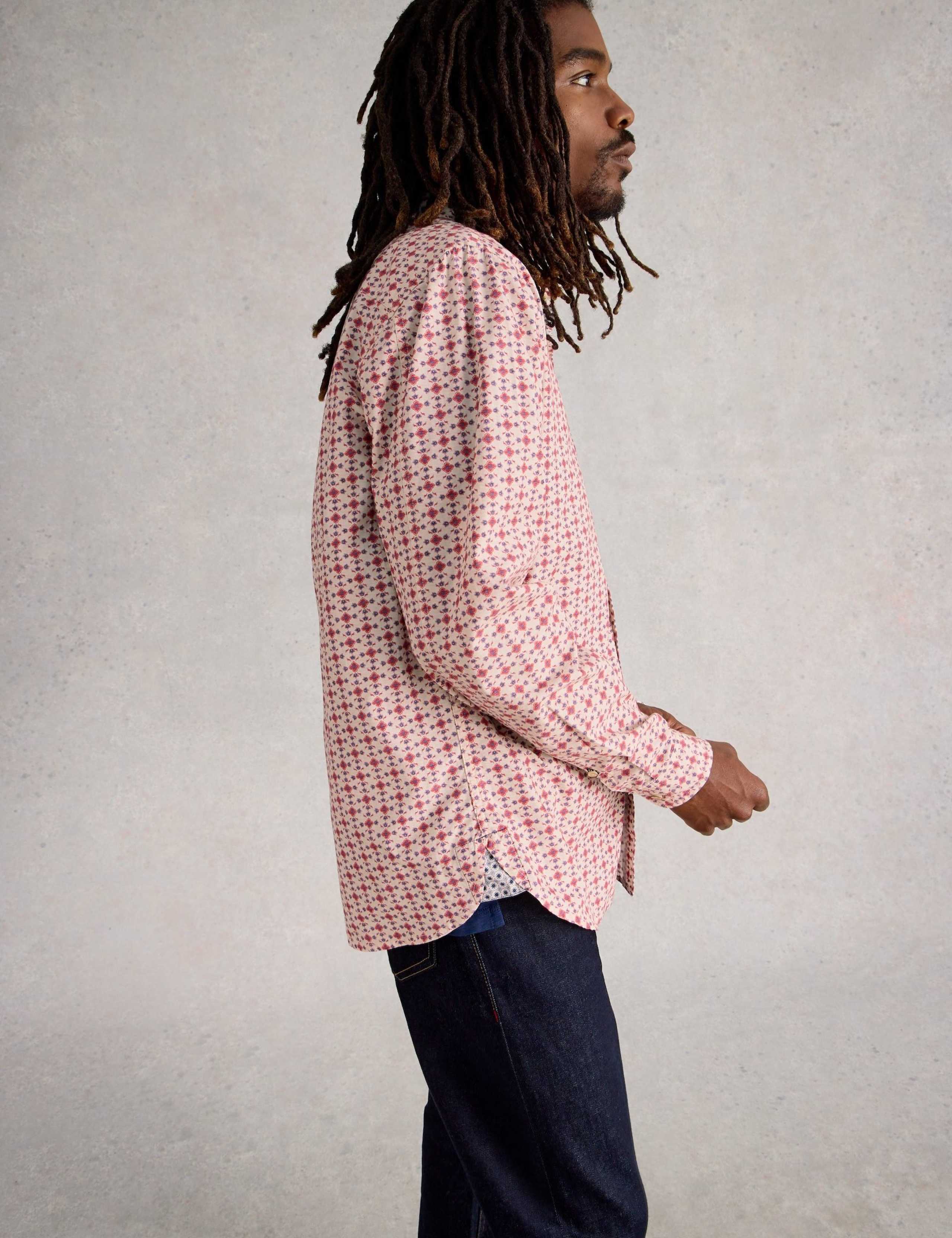 Regular Fit Pure Cotton Geo Print Shirt 3 of 6