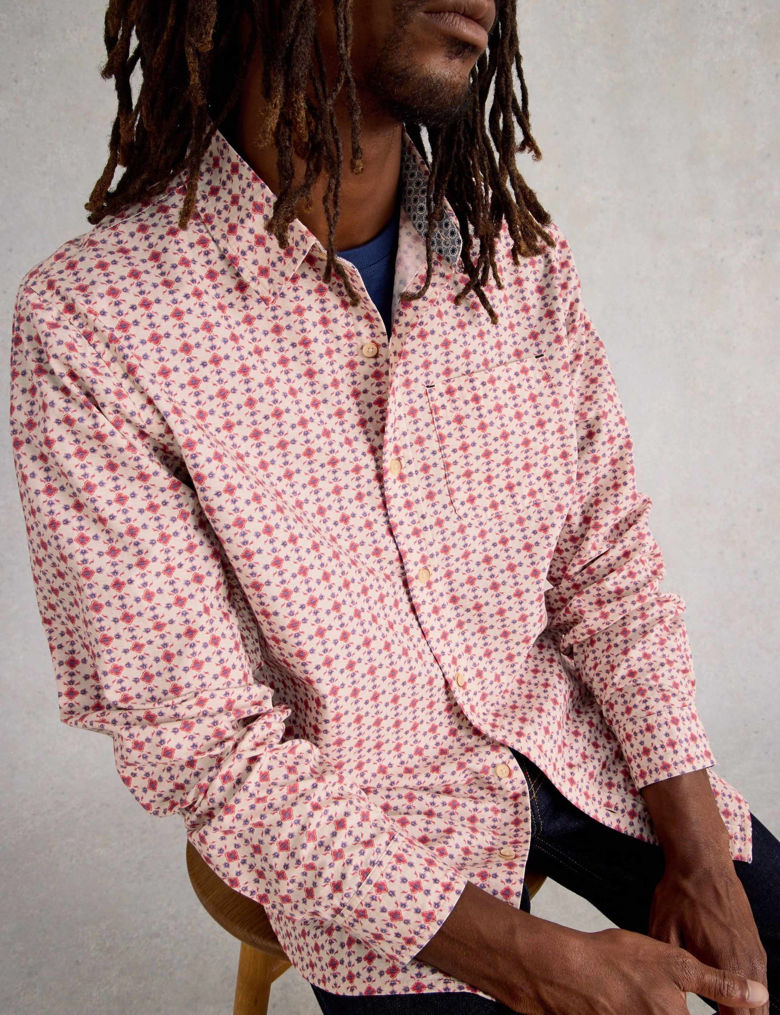 Regular Fit Pure Cotton Geo Print Shirt 4 of 6