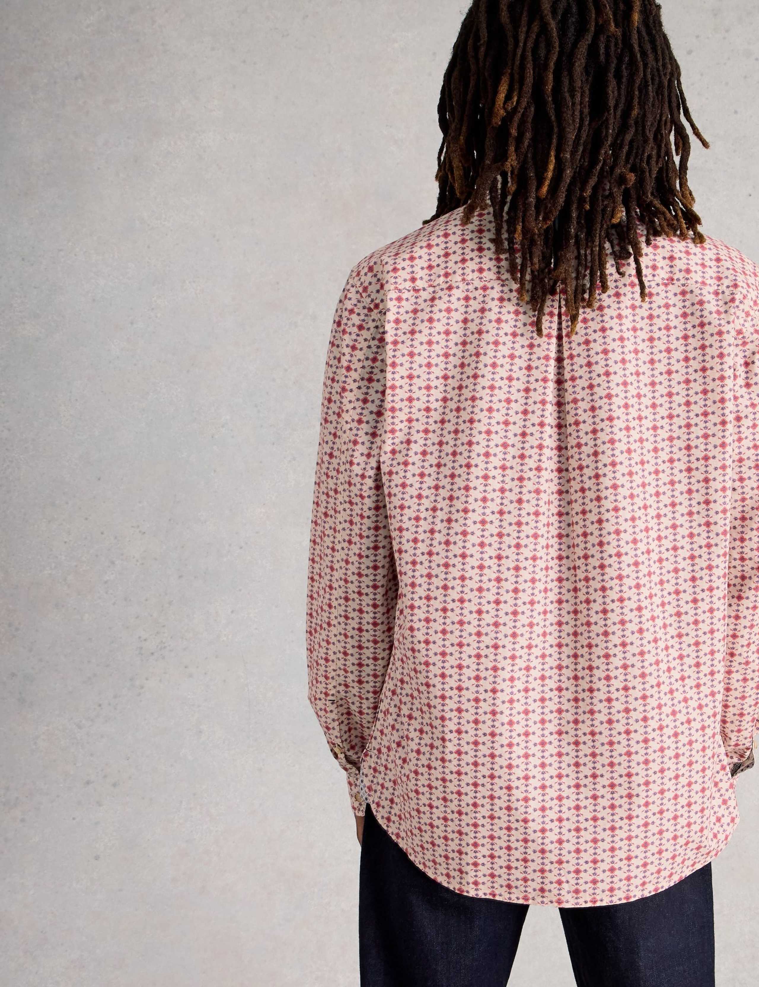 Regular Fit Pure Cotton Geo Print Shirt 5 of 6