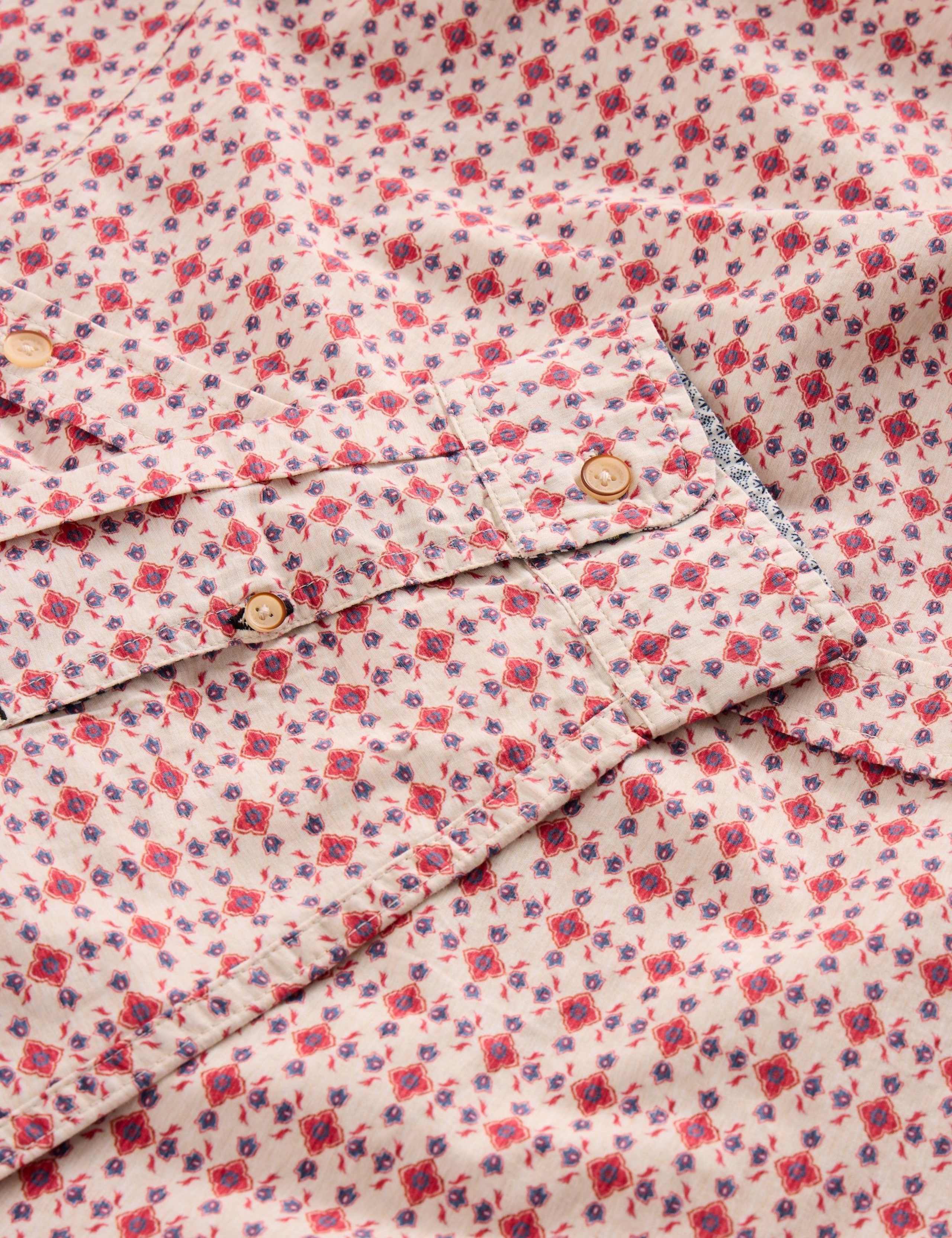 Regular Fit Pure Cotton Geo Print Shirt 6 of 6