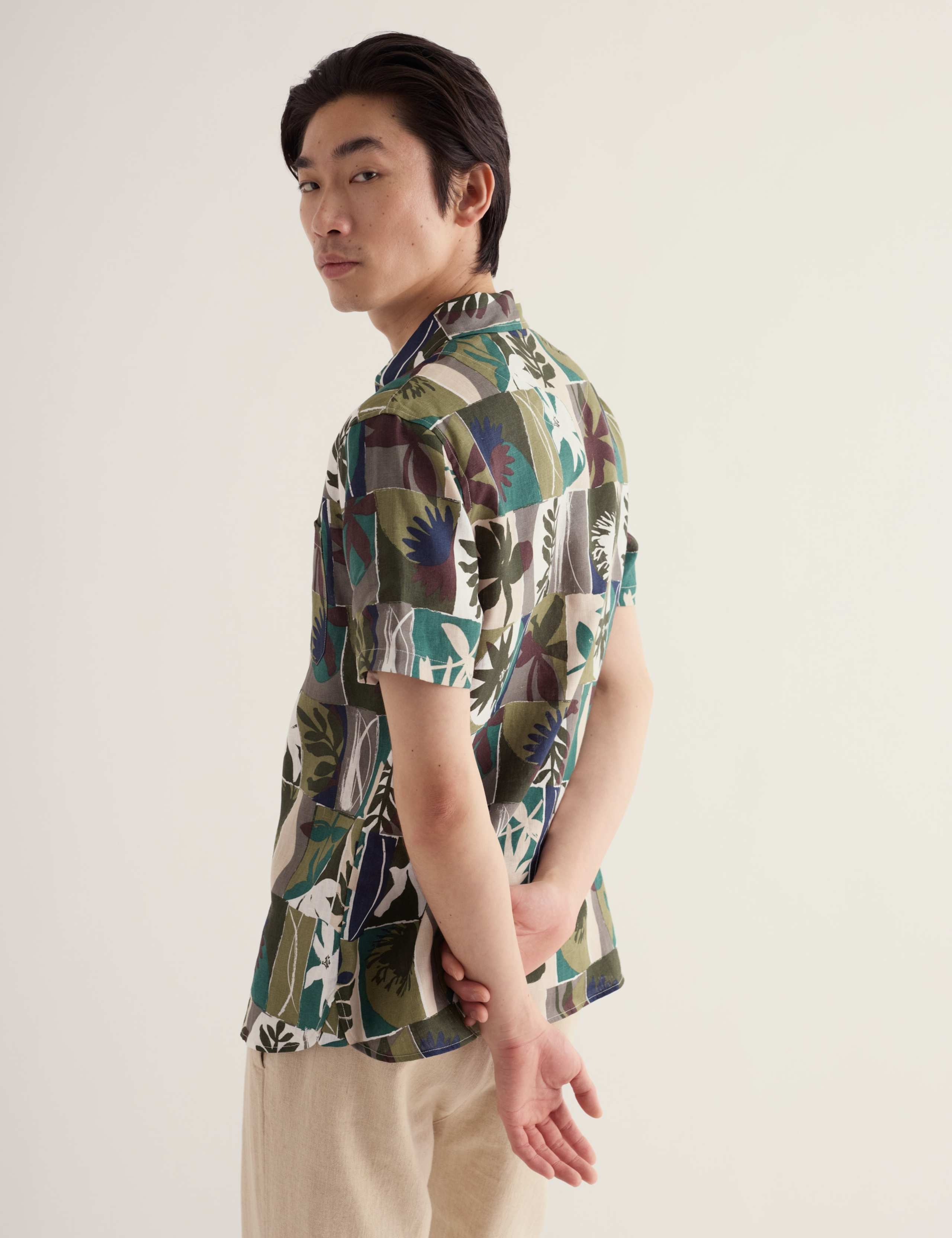 Pure Linen Printed Short Sleeve Shirt 4 of 6