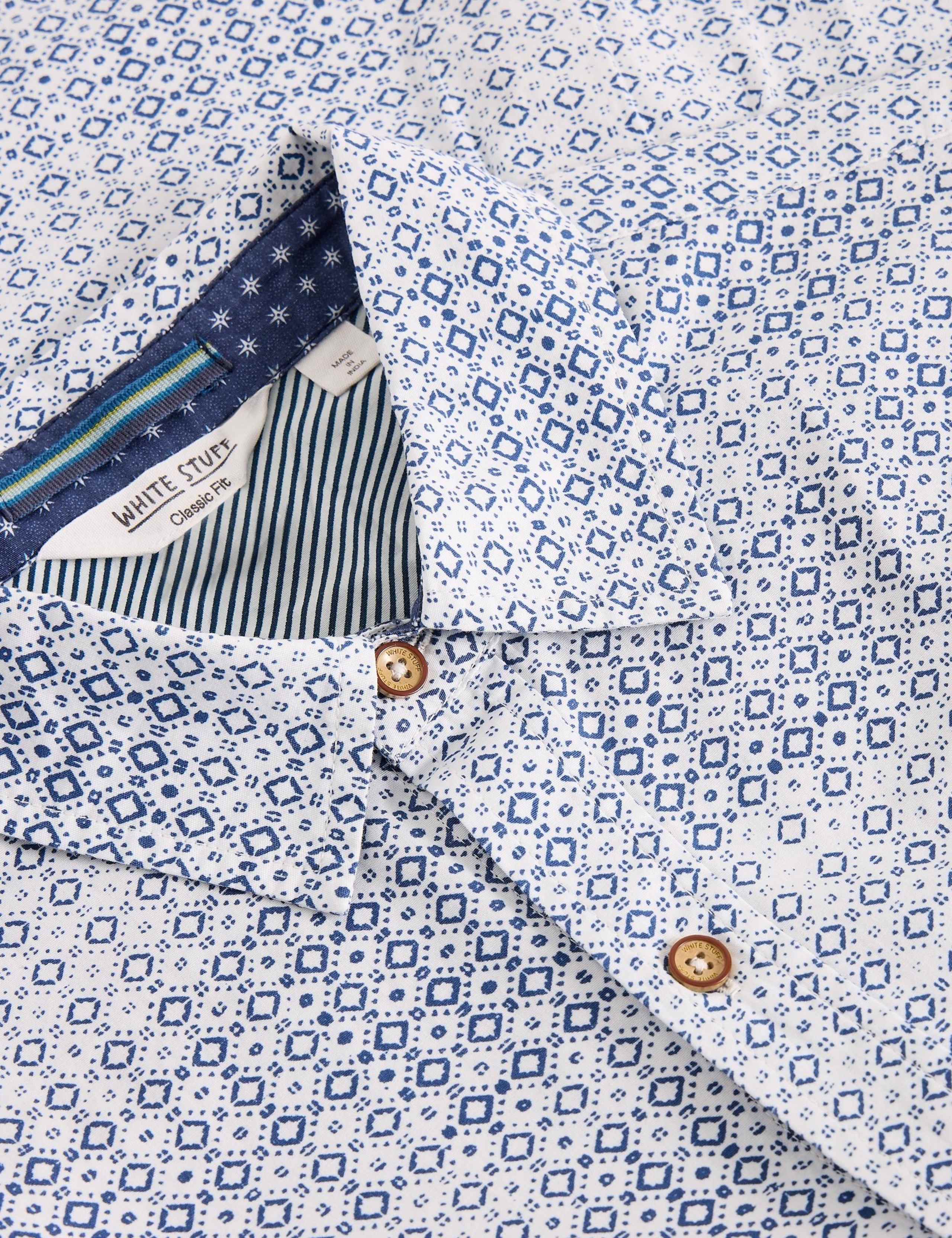 Regular Fit Pure Cotton Geometric Print Shirt 5 of 6