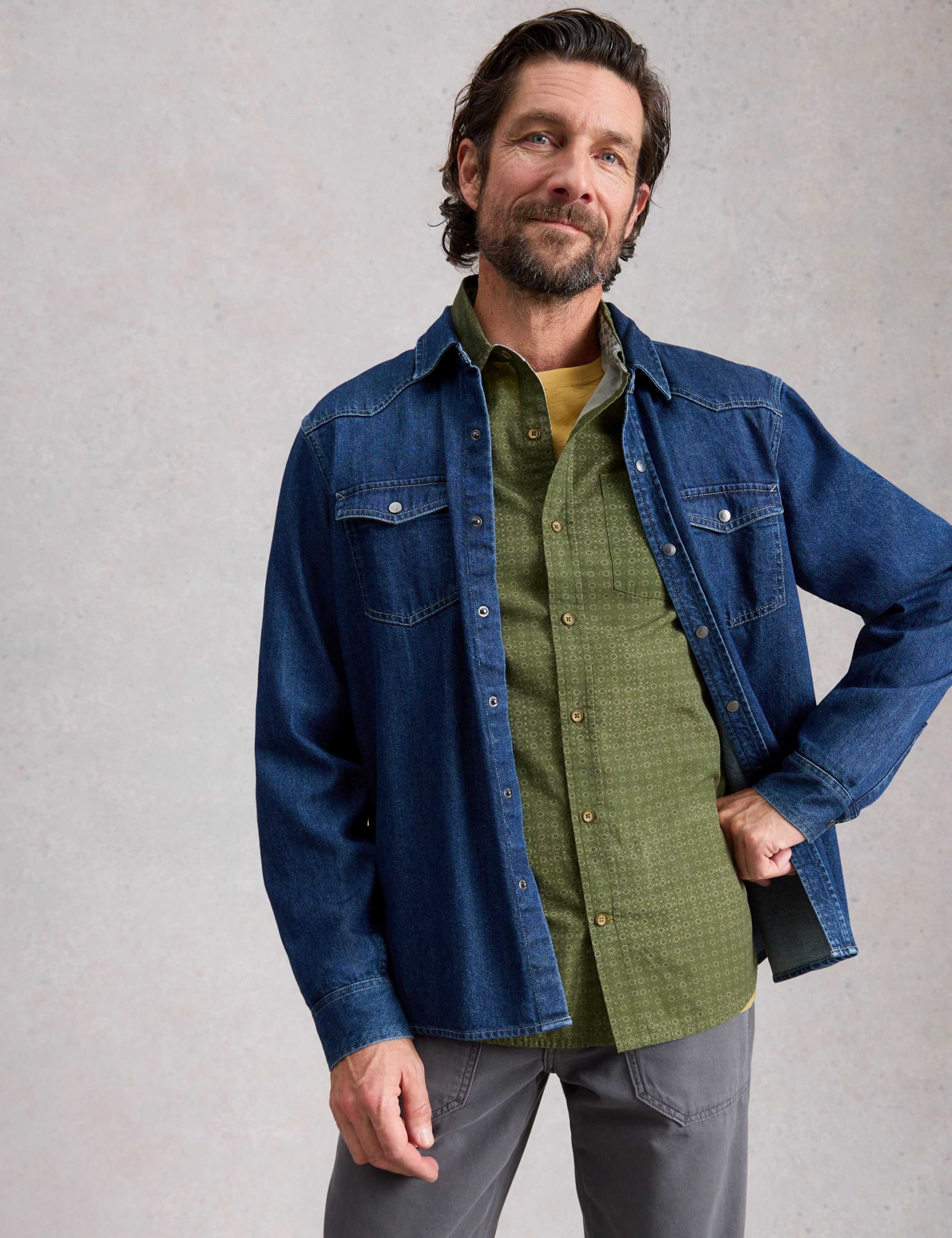 Regular Fit Pure Cotton Geometric Print Shirt 6 of 6