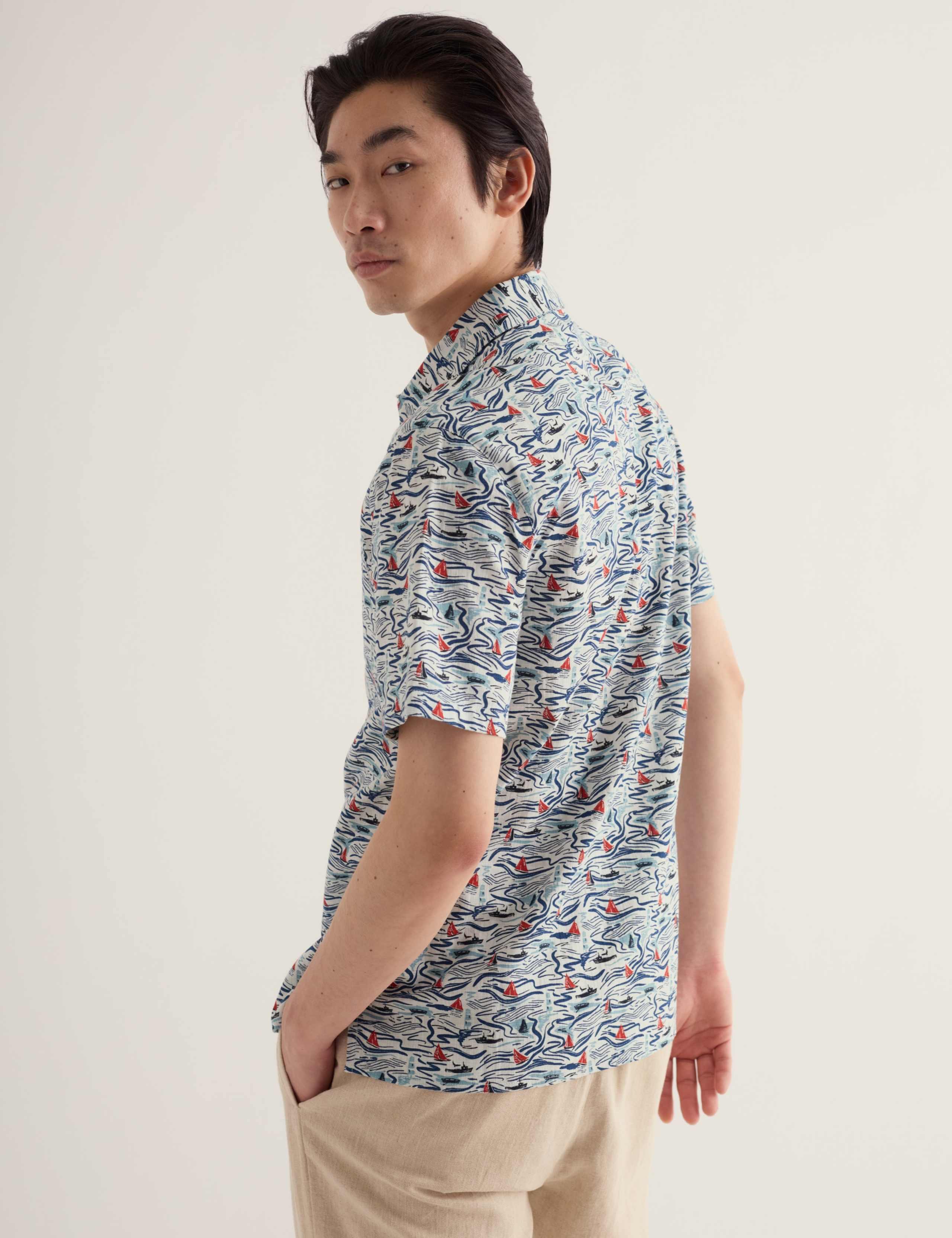 Pure Cotton Printed Short Sleeve Shirt 3 of 5