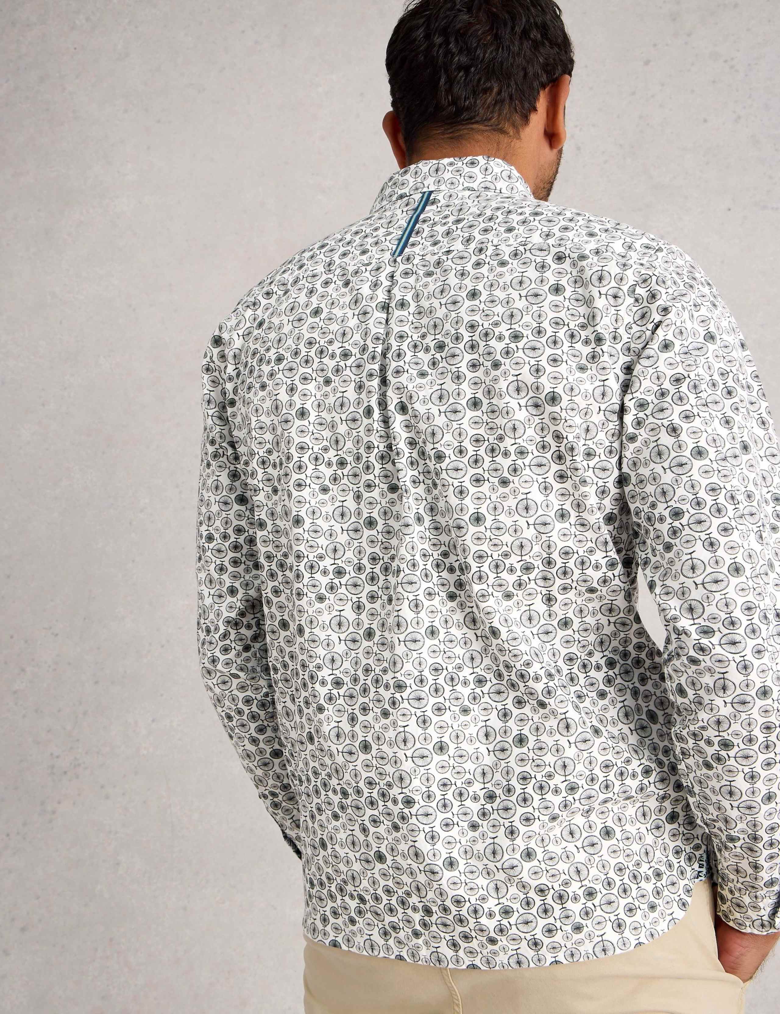 Regular Fit Pure Cotton Bike Print Shirt 4 of 6
