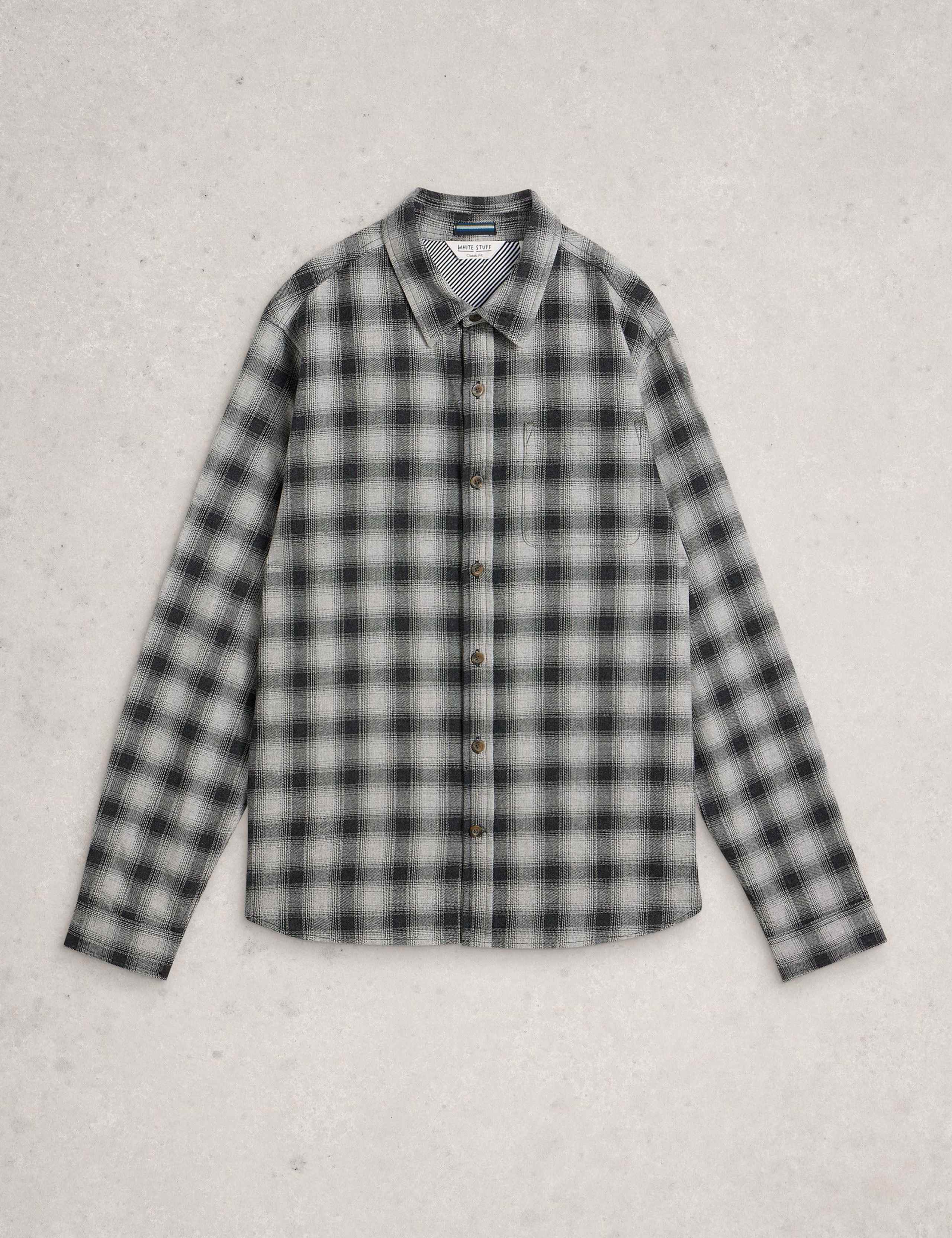 Regular Fit Pure Cotton Checked Overshirt 2 of 6