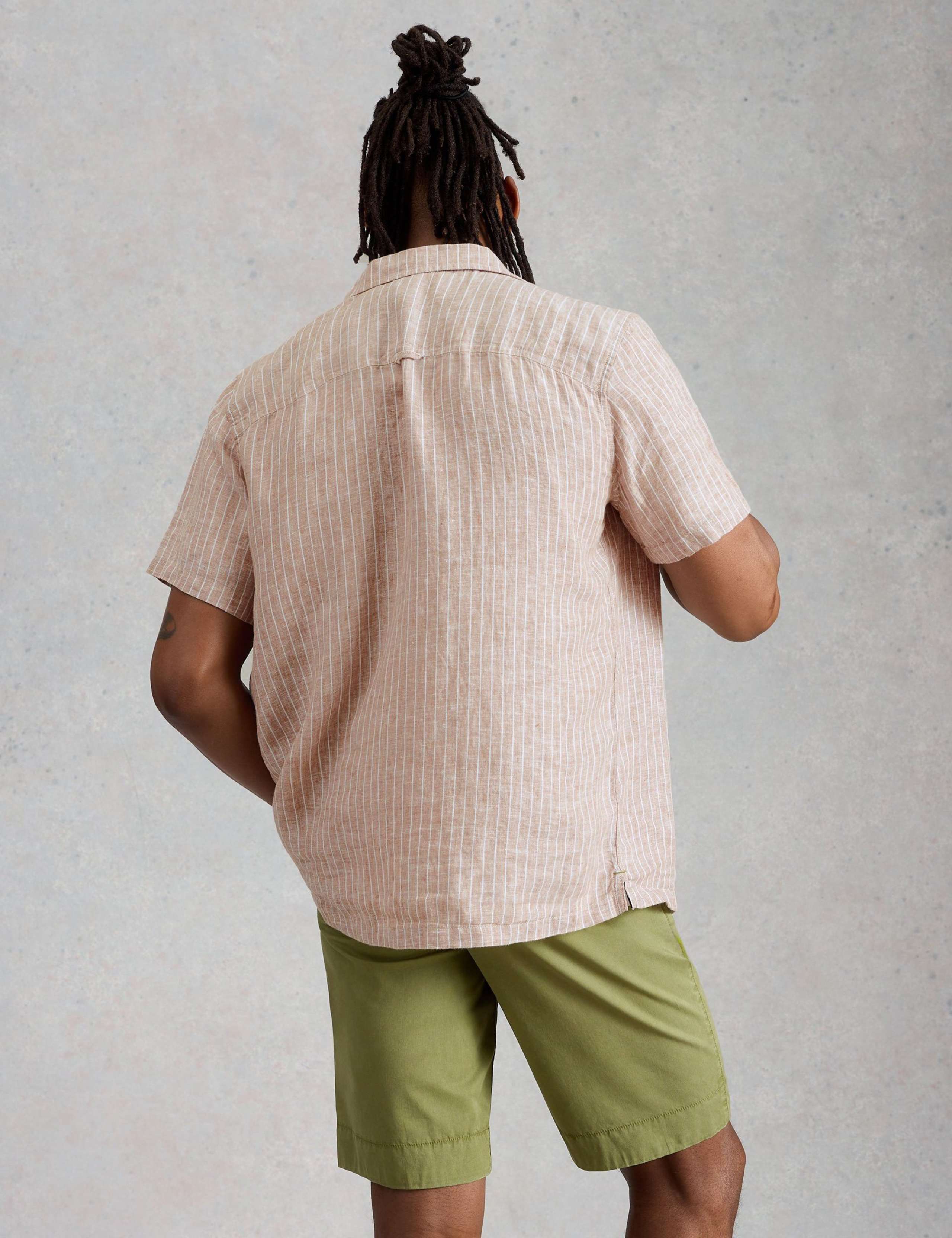 Pure Linen Striped Short Sleeve Shirt 5 of 6