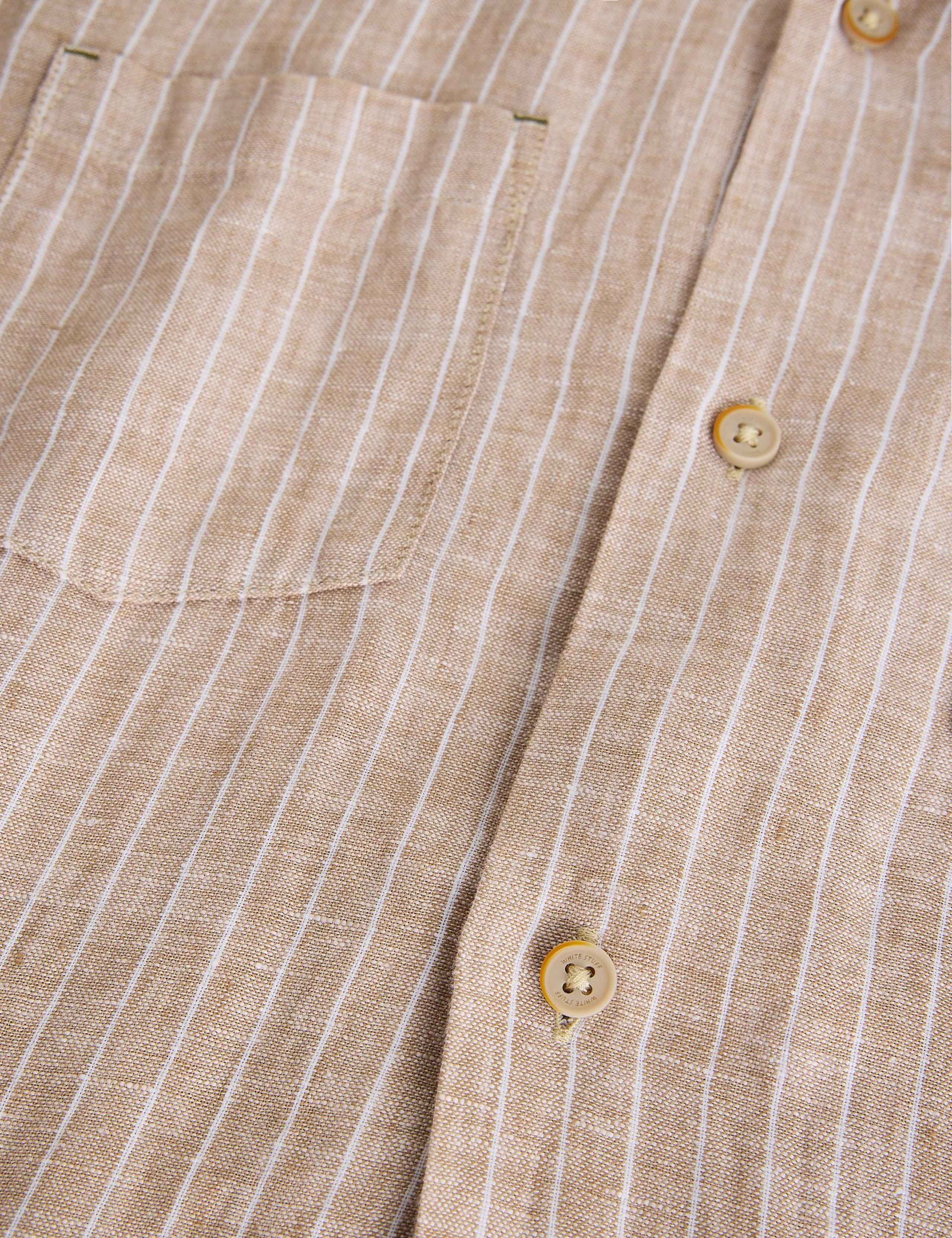 Pure Linen Striped Short Sleeve Shirt 6 of 6