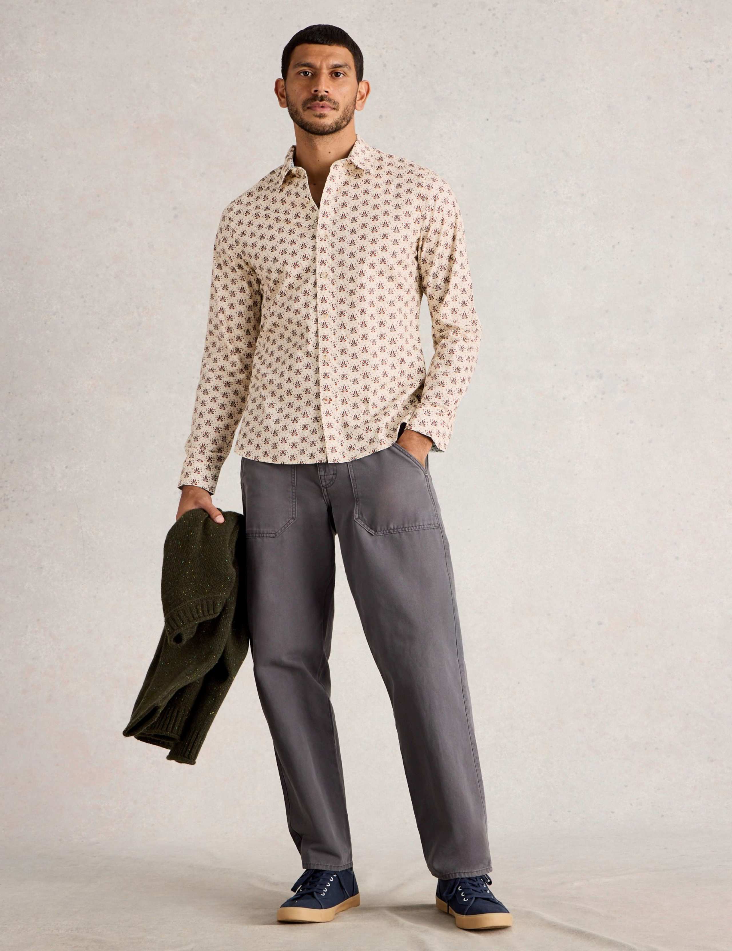 Regular Fit Cotton Rich Fan Print Shirt 1 of 6