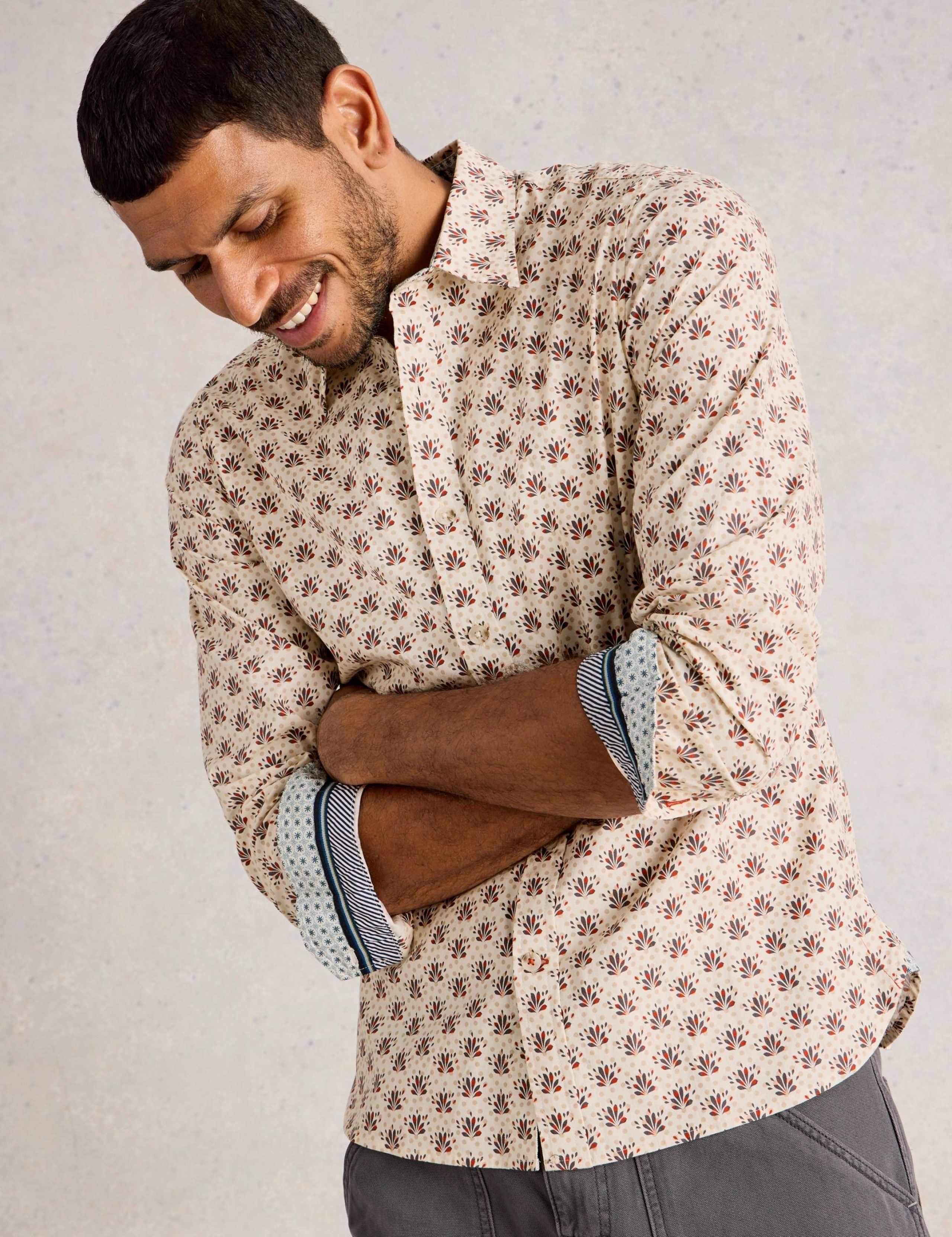 Regular Fit Cotton Rich Fan Print Shirt 5 of 6