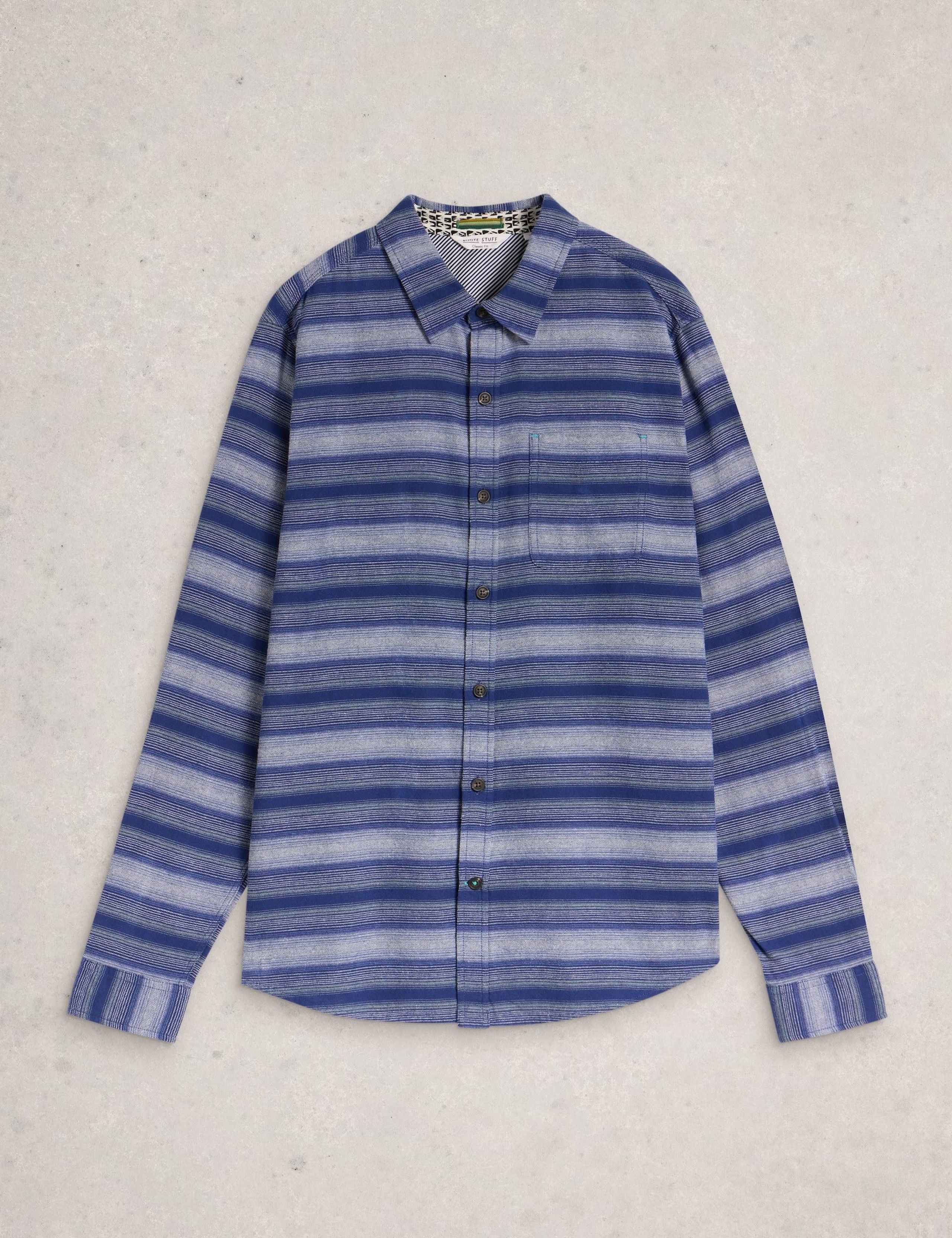 Regular Fit Pure Cotton Striped Overshirt 2 of 6