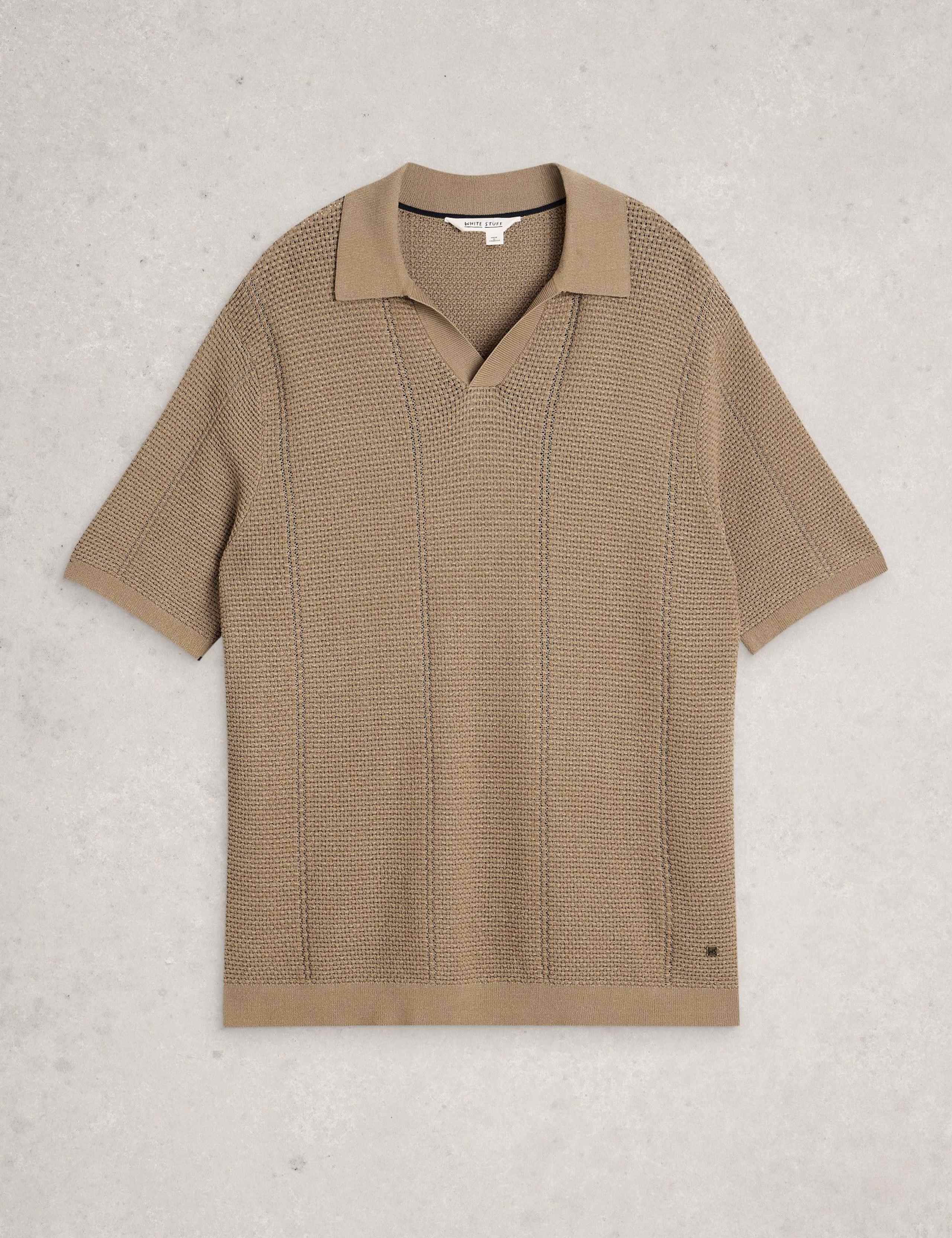 Cotton Rich Knitted Polo Shirt 2 of 6
