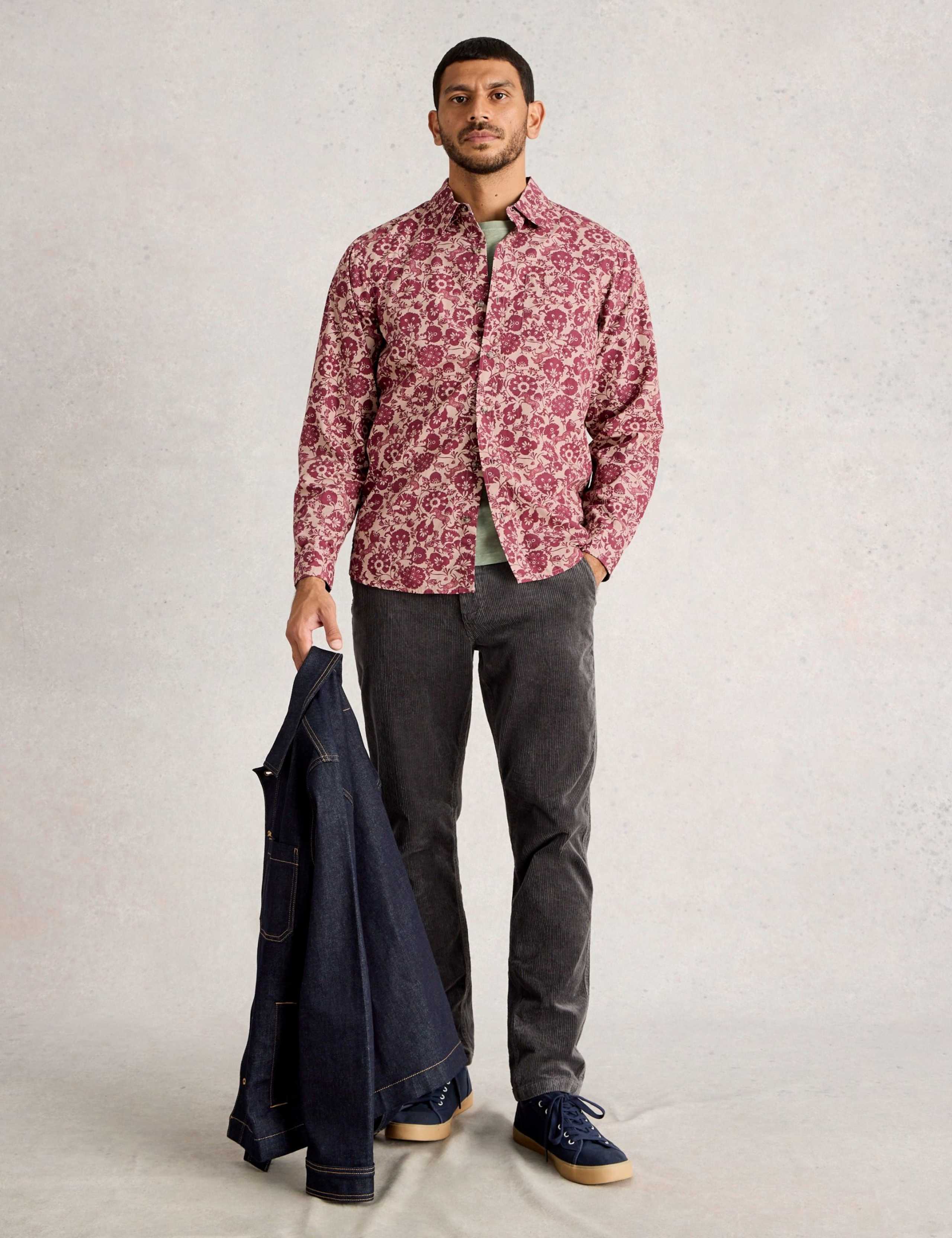Regular Fit Pure Cotton Folk Print Shirt 1 of 5