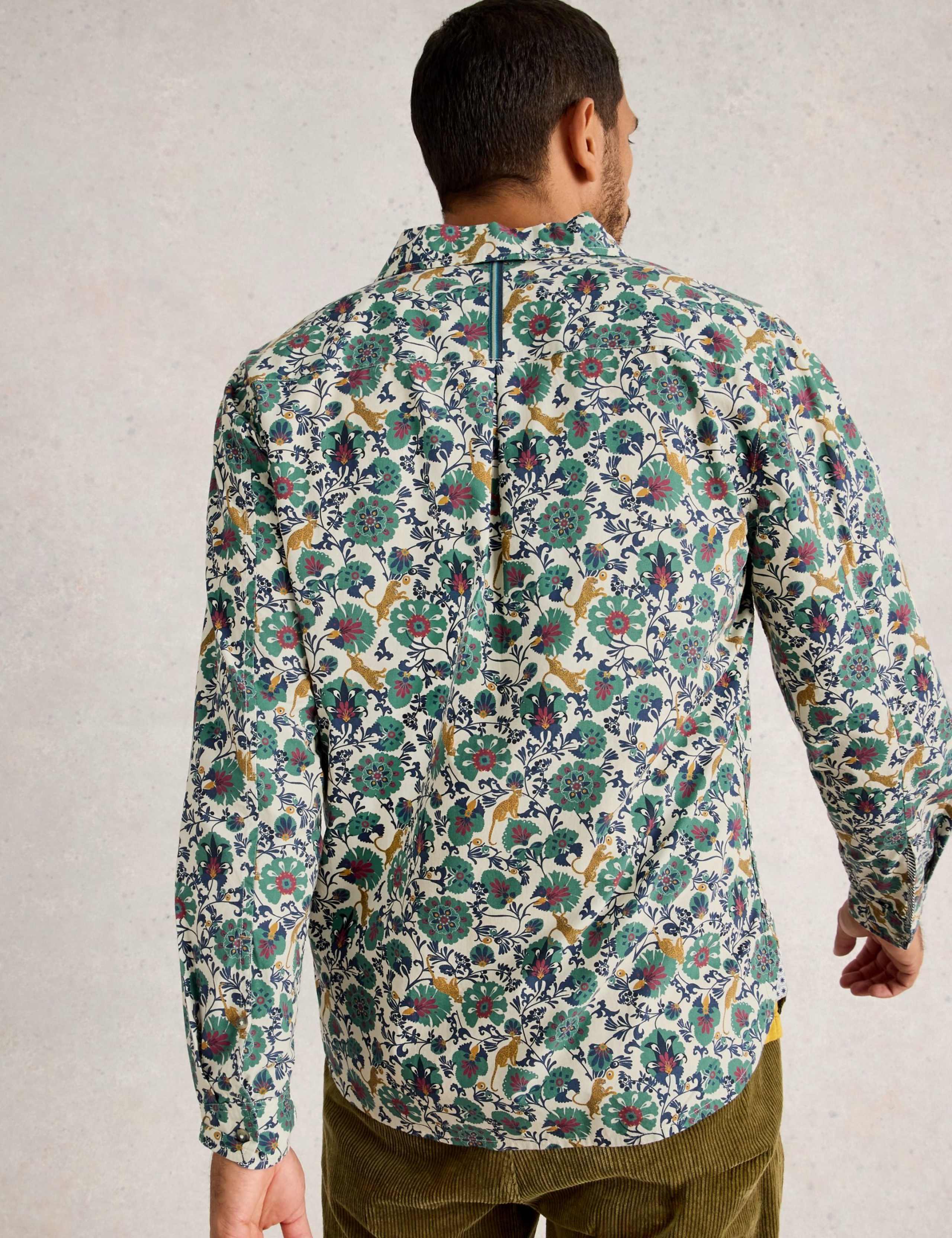 Regular Fit Pure Cotton Folk Print Shirt 3 of 6